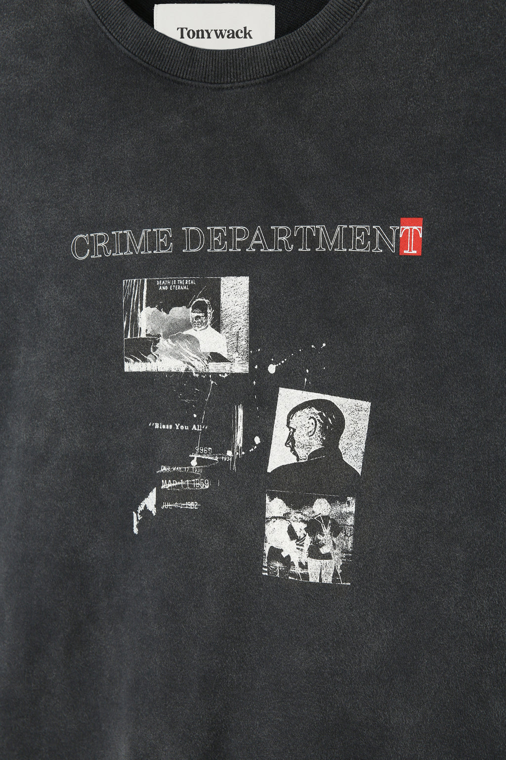Crime Dept. Garment-dyeing Sweatshirt_ Faded Charcoal