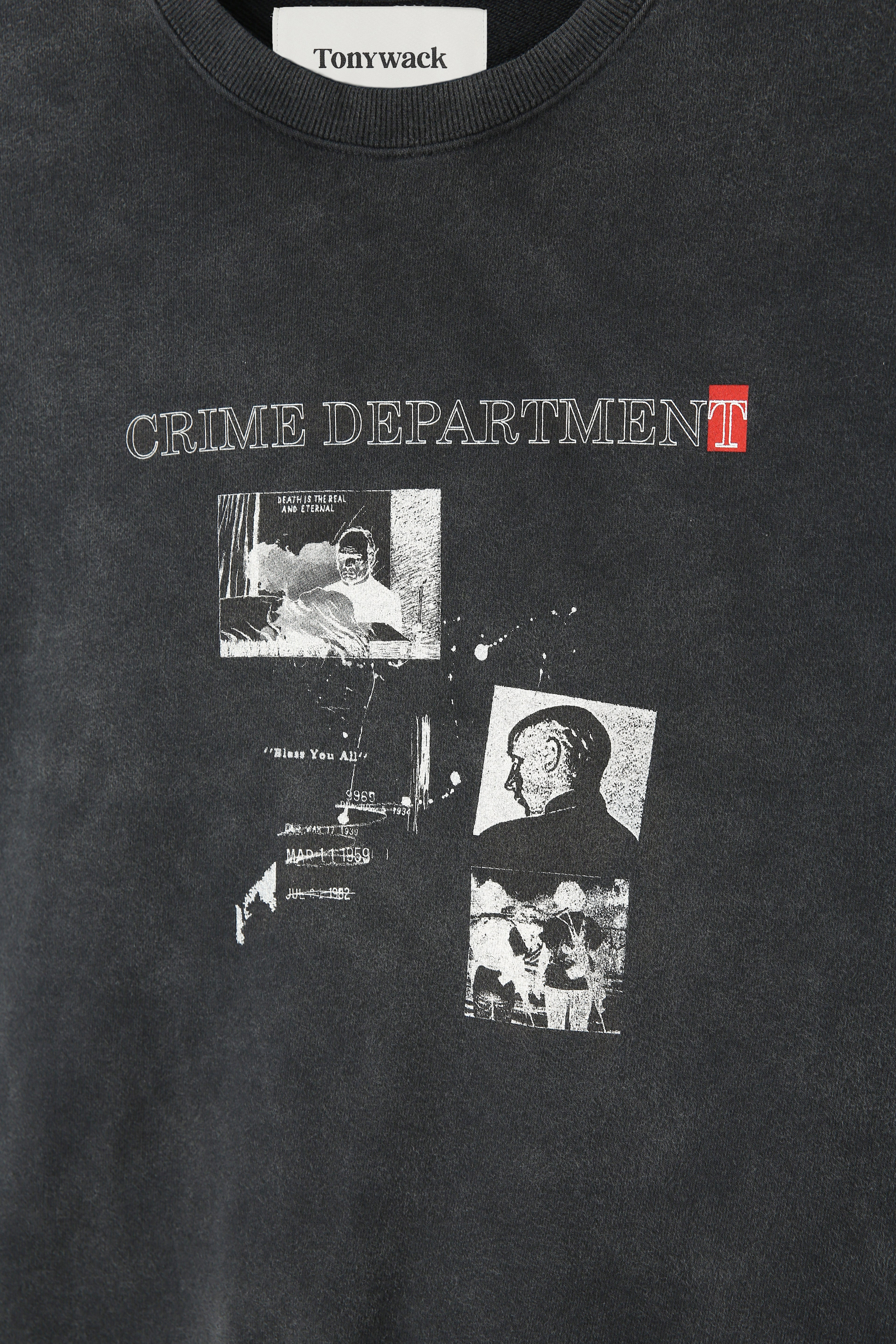 Crime Dept. Garment-dyeing Sweatshirt_ Faded Charcoal