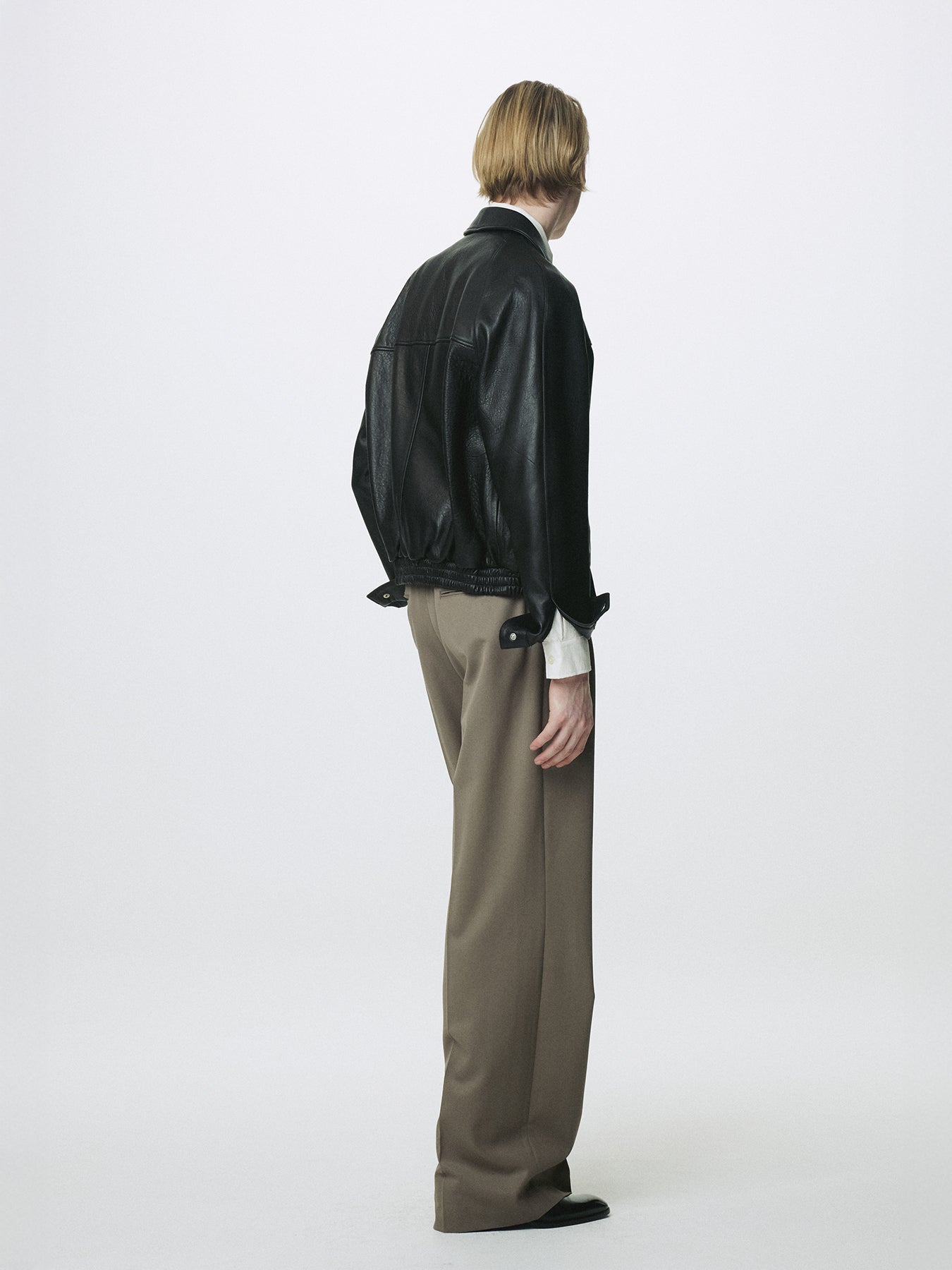VINTAGE LAMB LEATHER BOMBER JACKET_ BLACK
