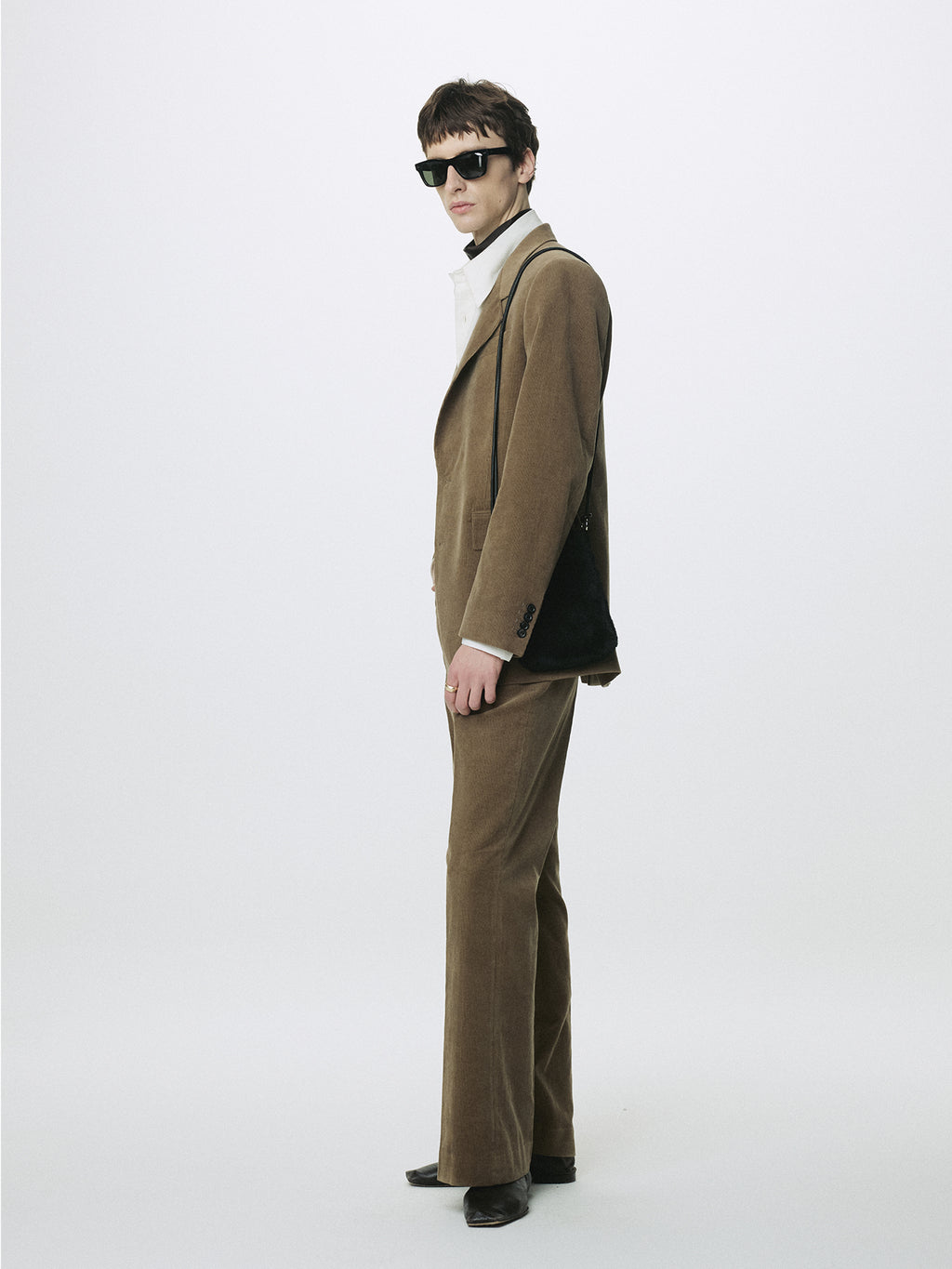 CORDUROY SINGLE-BREASTED JACKET_ BEIGE TAUPE