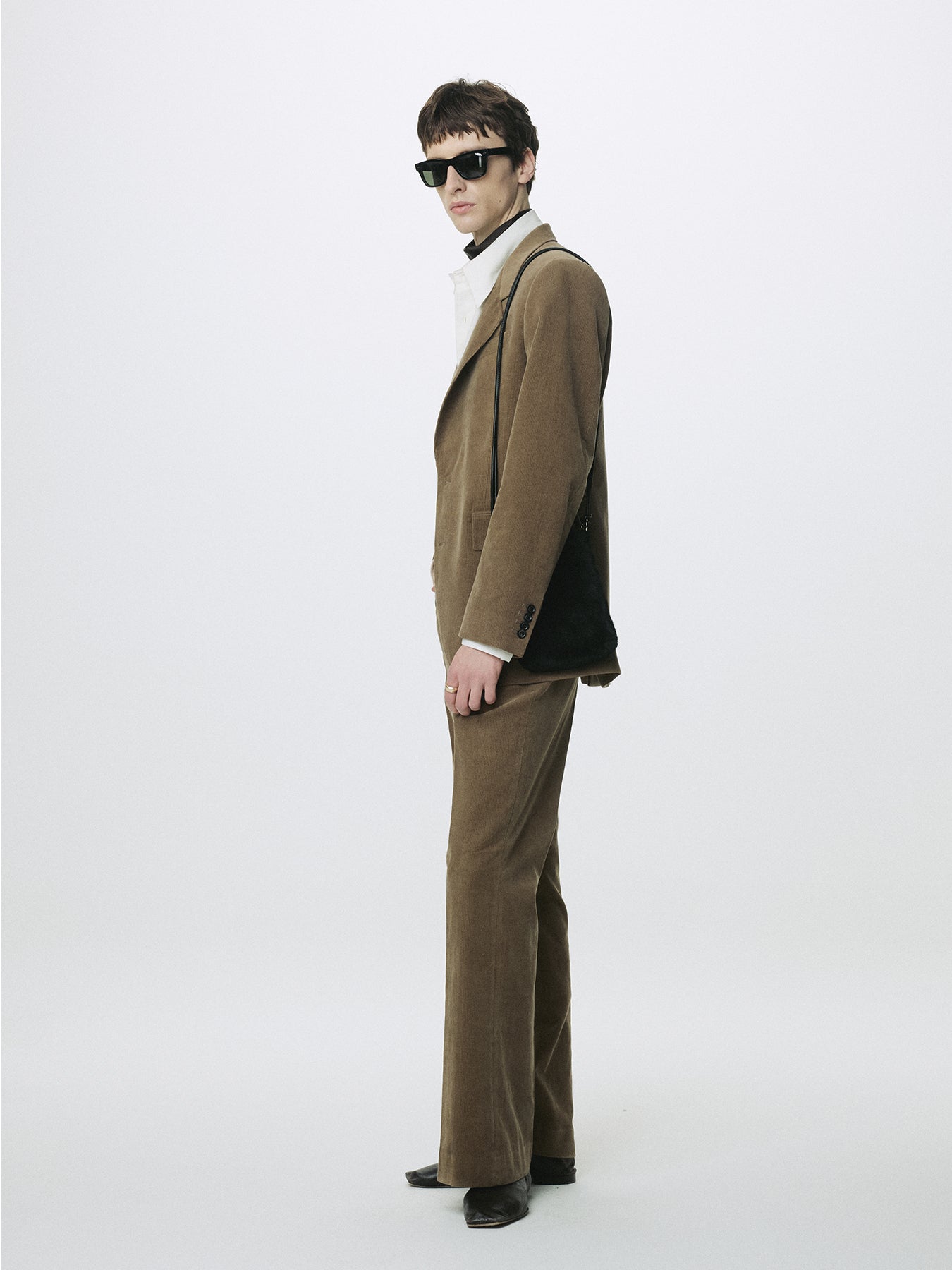 CORDUROY SINGLE-BREASTED JACKET_ BEIGE TAUPE