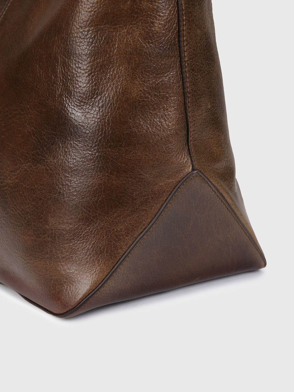 OIL PULL UP LEATHER TOTE BAG_ ANTIQUE BROWN