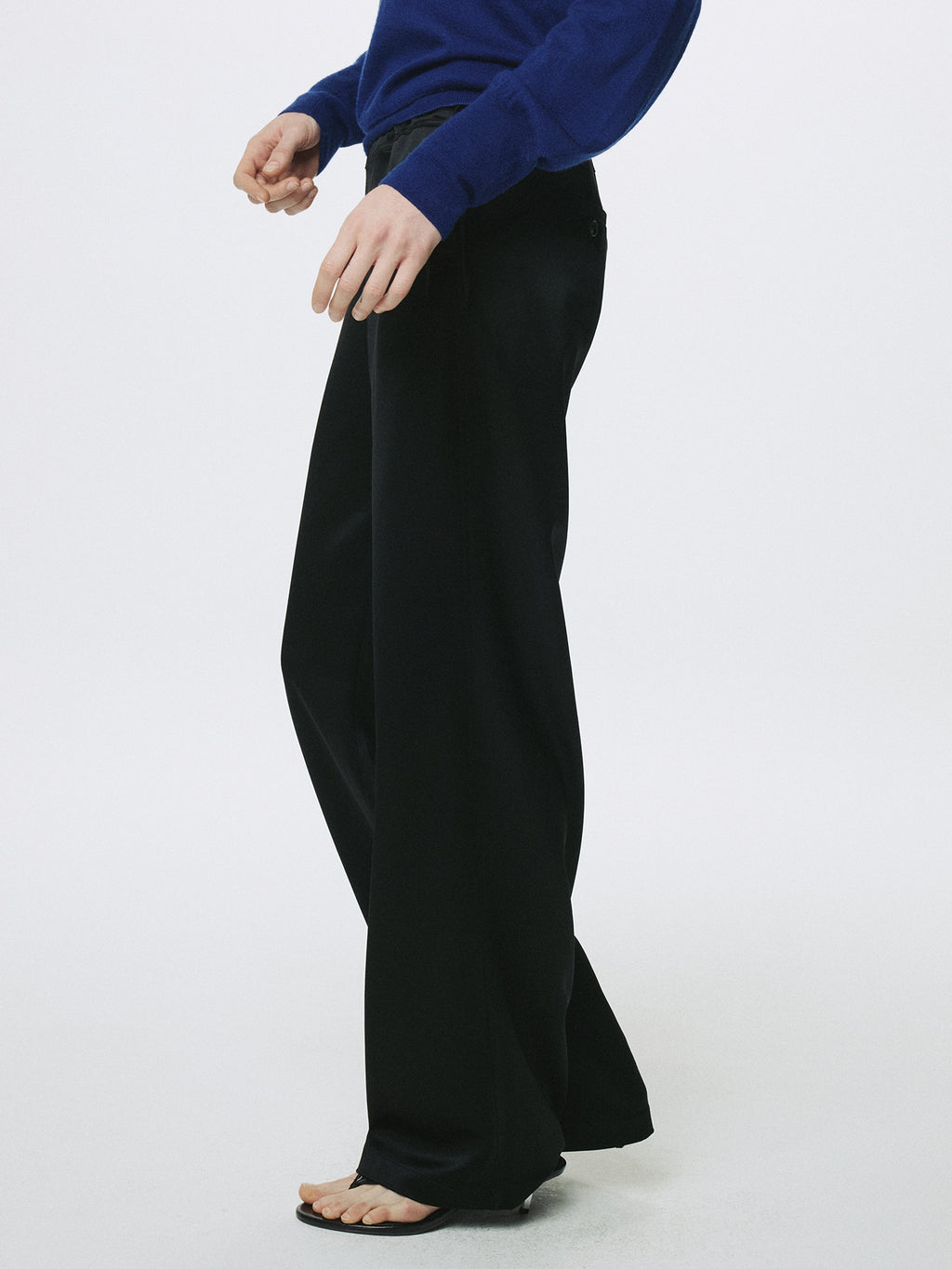 (W) DRAWSTRING LOUNGE PANTS_ BLACK