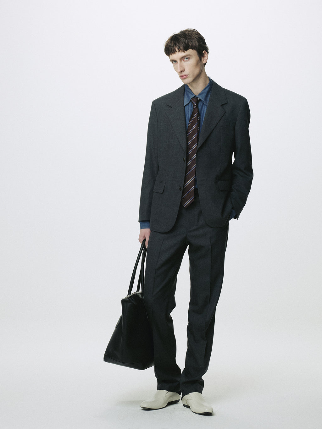 SIGNATURE TAILORED BLAZER_ GREY