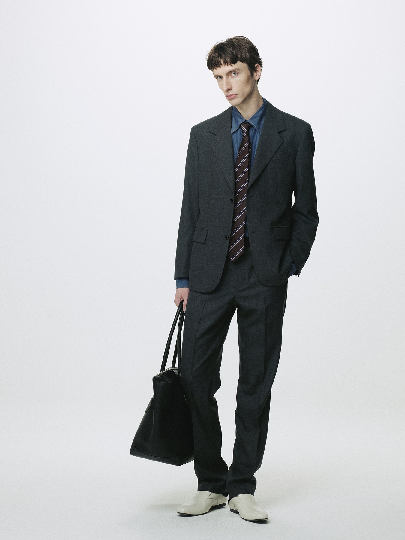 SIGNATURE TAILORED BLAZER_ GREY