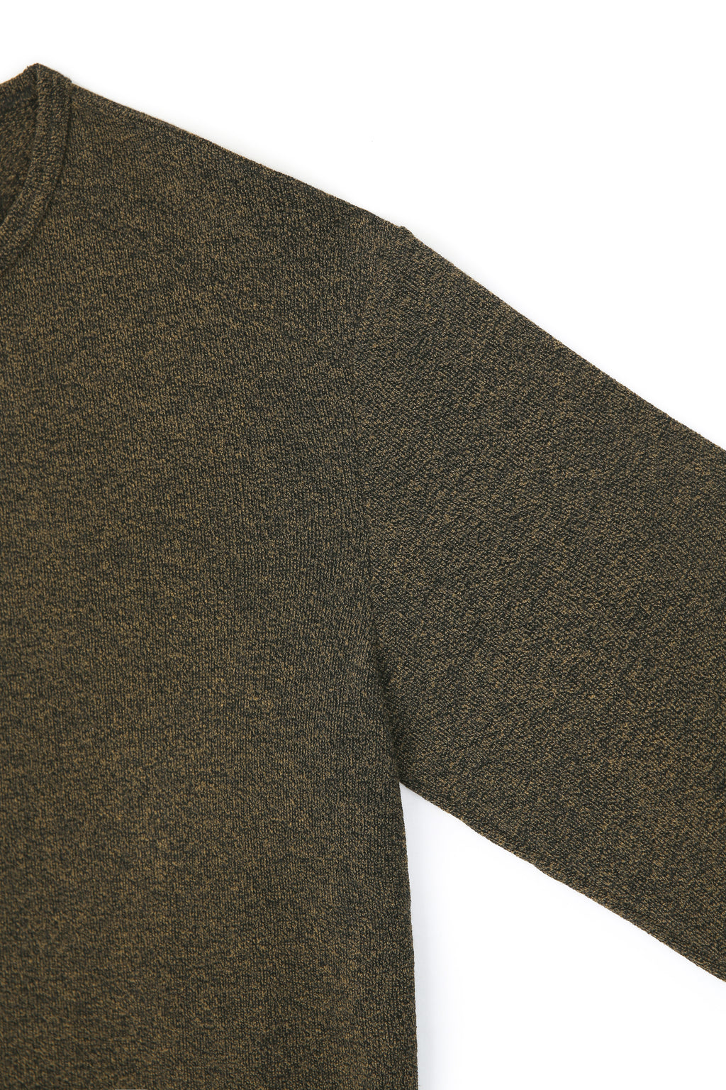 Twist-melange Long Sleeve Knit_ Melange Loden