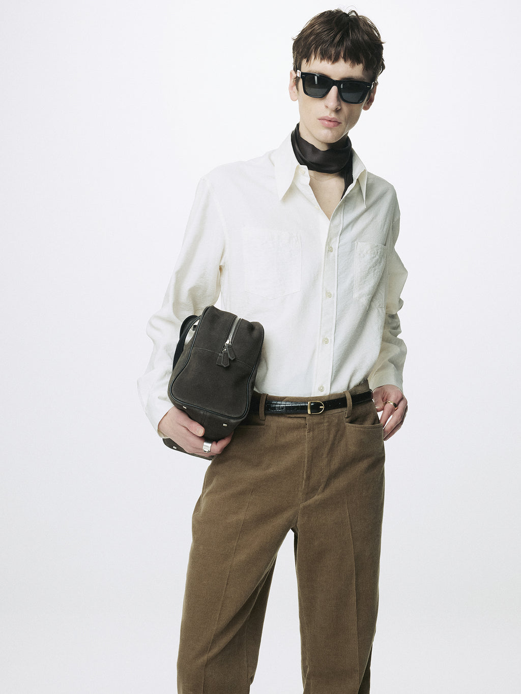 SILK CREPE SHIRT_ ECRU