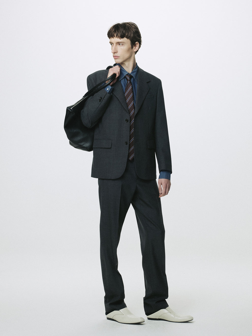 SIGNATURE TAILORED TROUSERS_ GREY