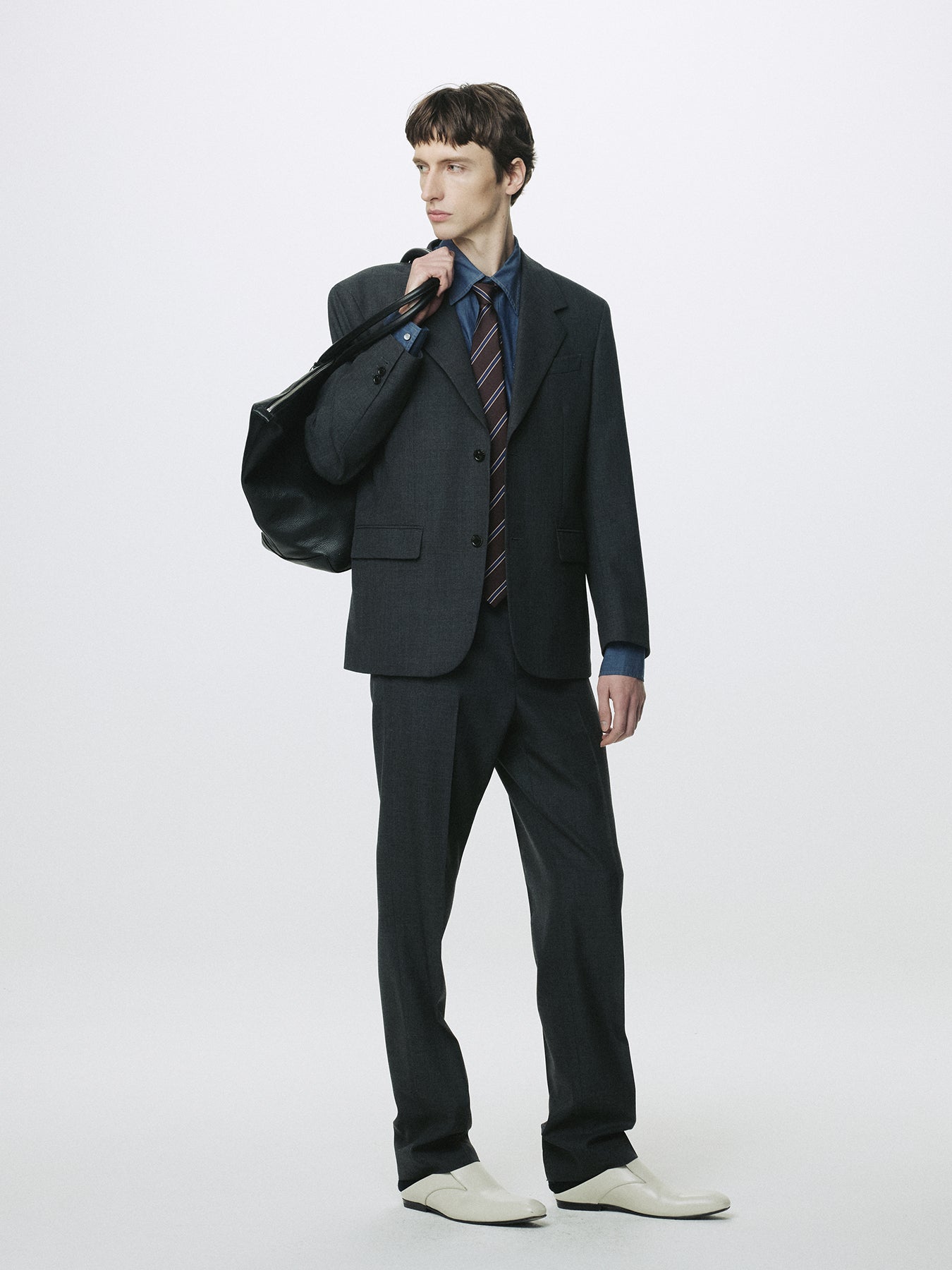 SIGNATURE TAILORED TROUSERS_ GREY