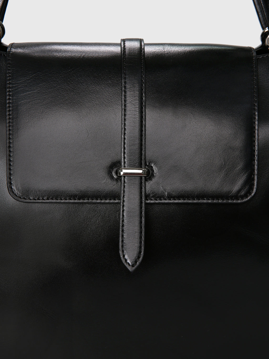 OIL PULL UP LEATHER HOBO BAG_ BLACK