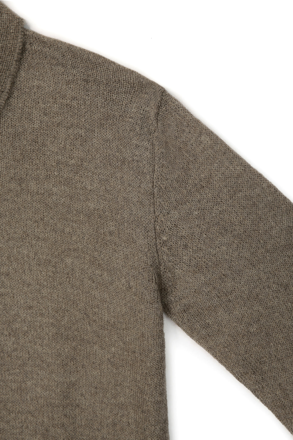 Italian Fabric Brushed Mohair Polo knit_ Mocha Brown