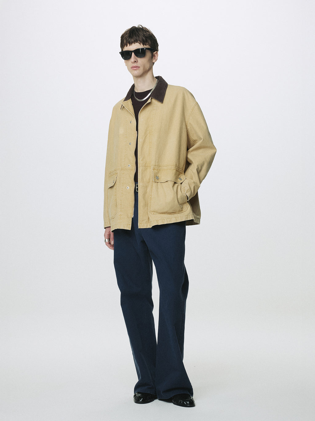 GARMENT WASHED BARN JACKET_ FADED BEIGE