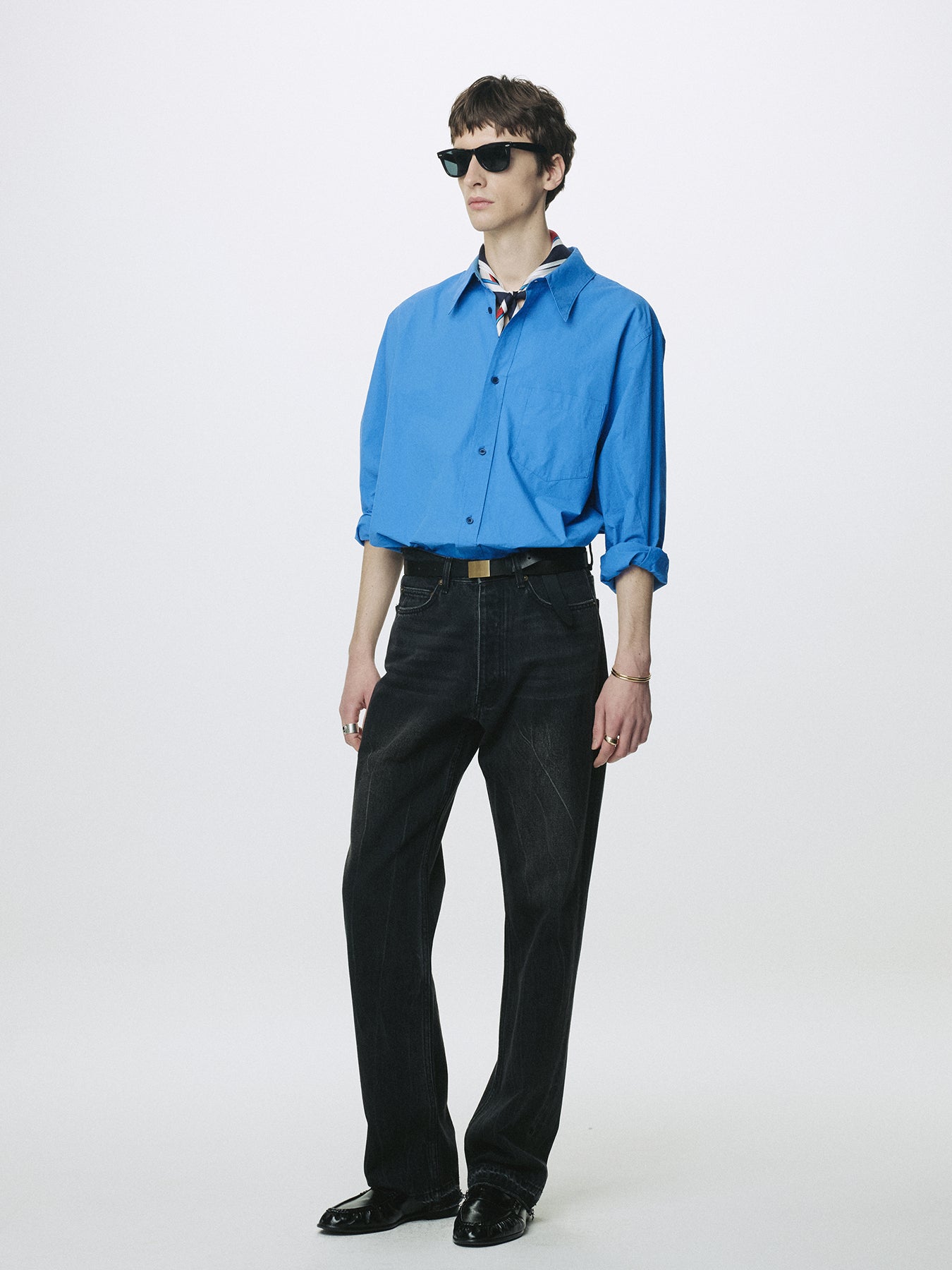 WASHED COTTON SHIRT_ CELTIC BLUE