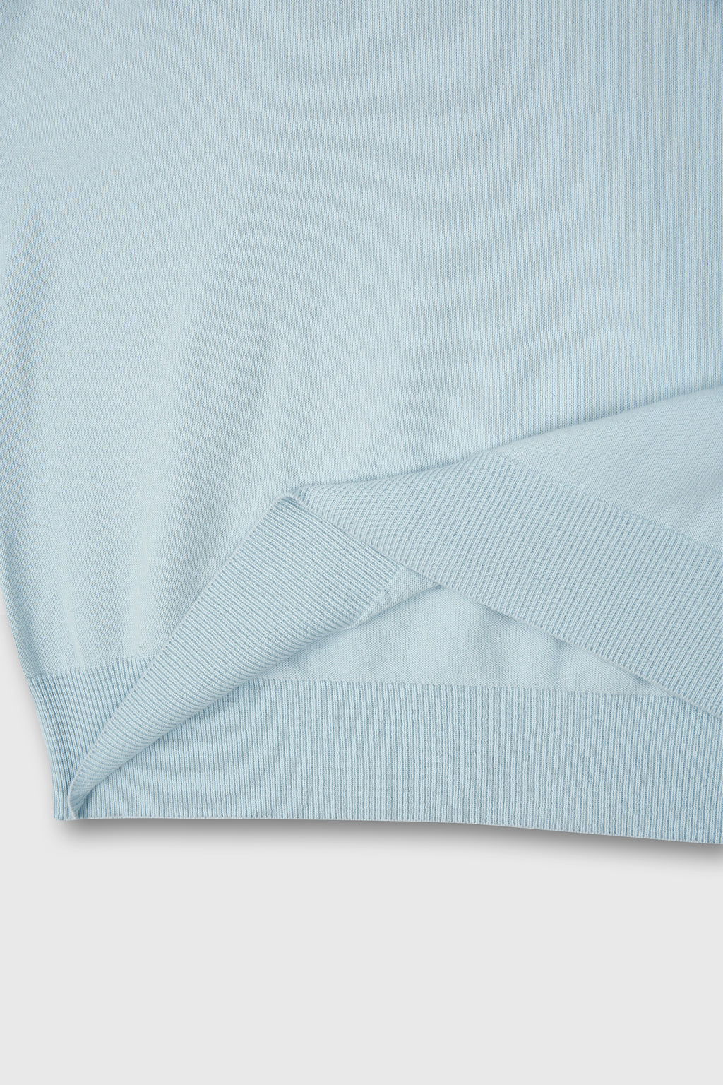 High Count Whole Garment Saddle Neck Knit_ Baby Blue