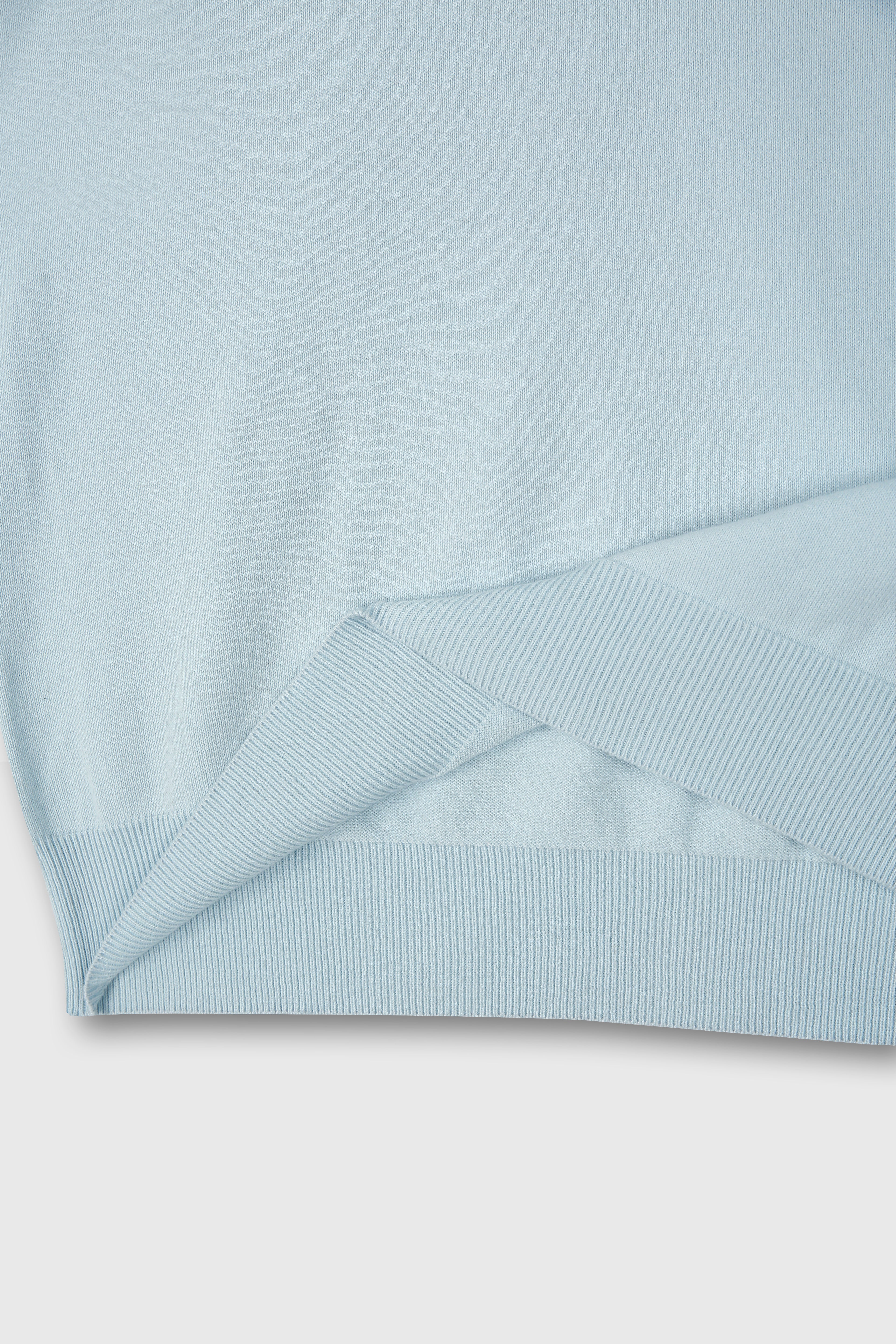 High Count Whole Garment Saddle Neck Knit_ Baby Blue