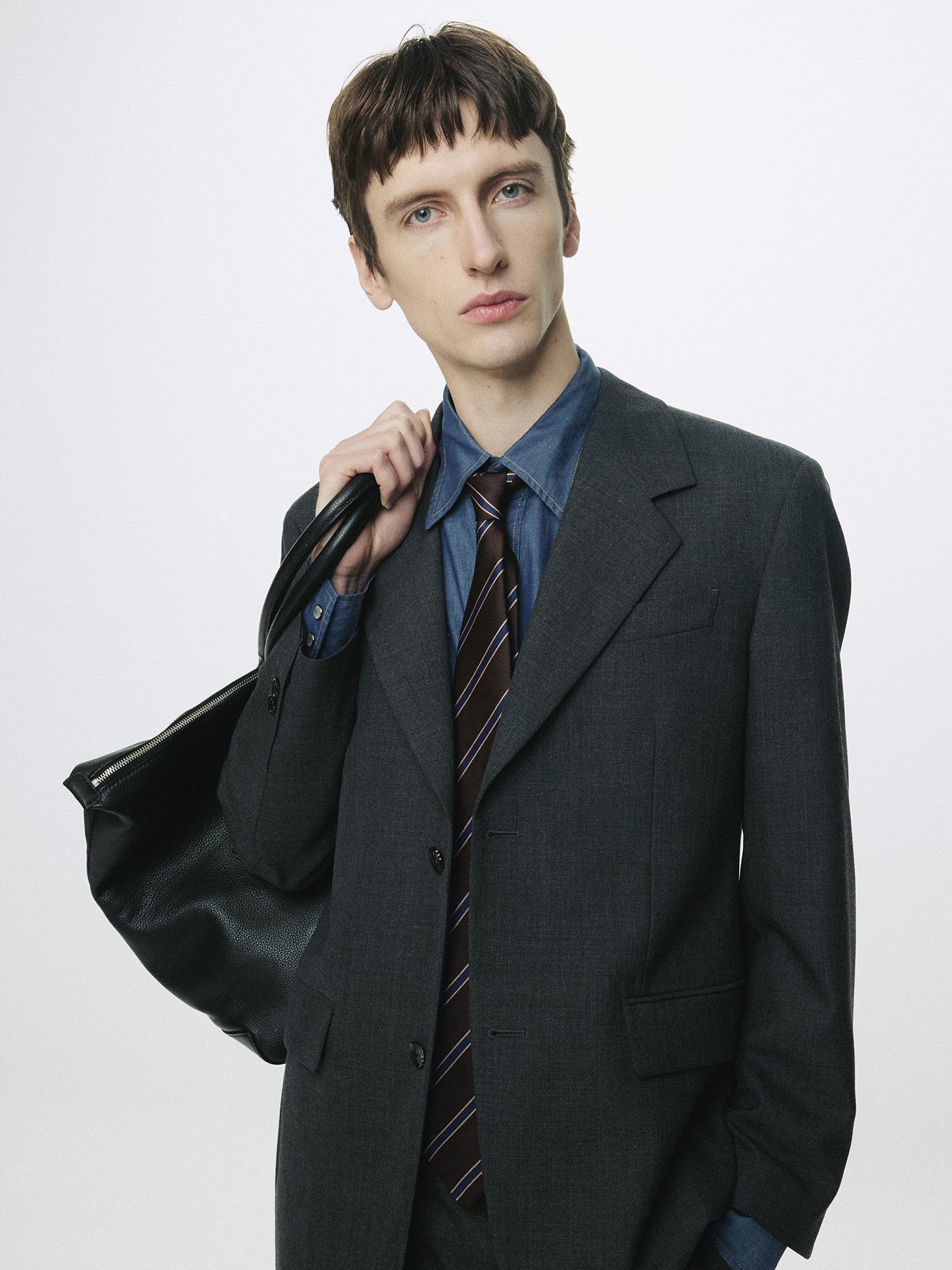 SIGNATURE TAILORED BLAZER_ GREY