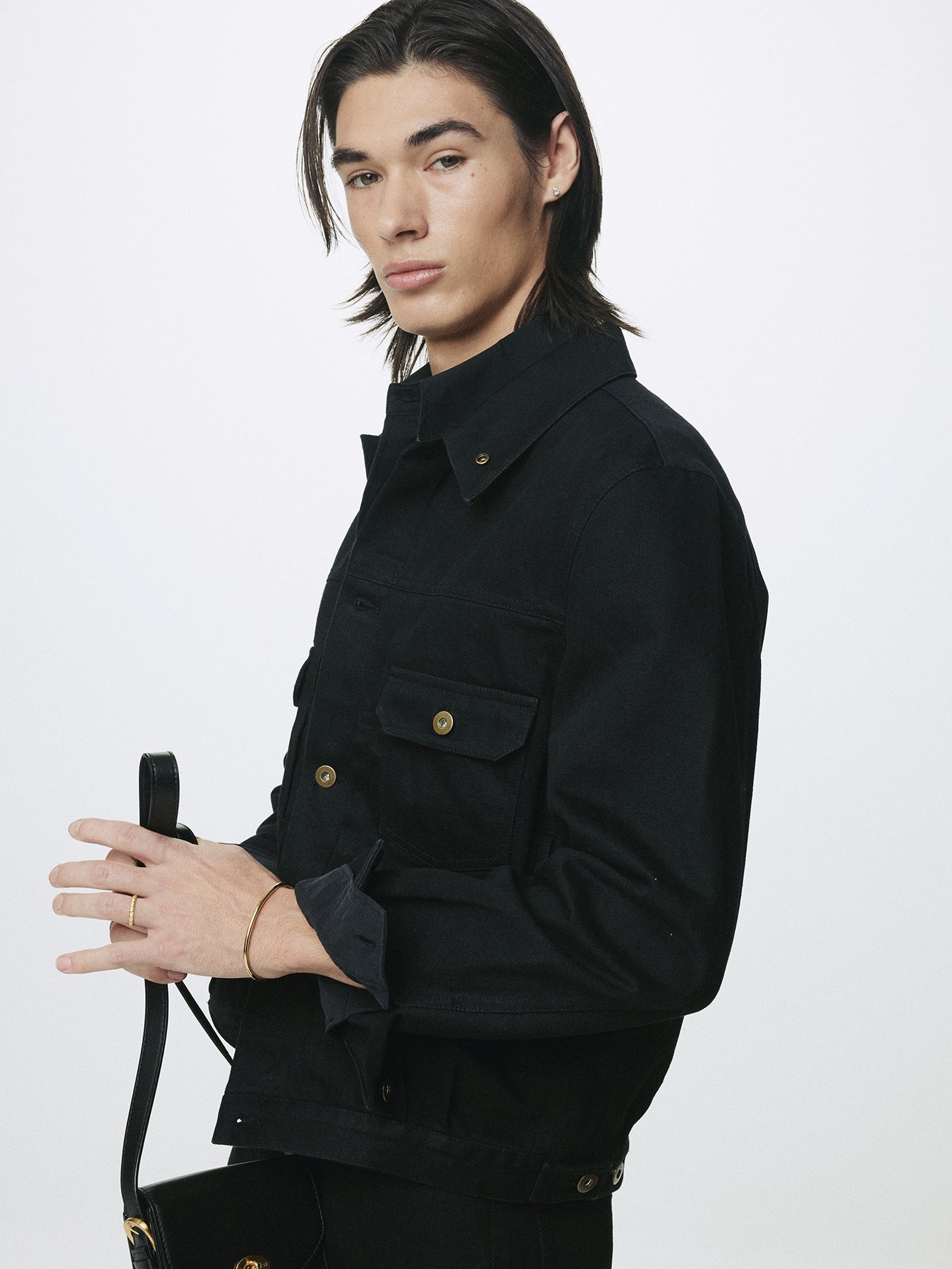 TYPE-2 DENIM TRUCKER_ BLACK
