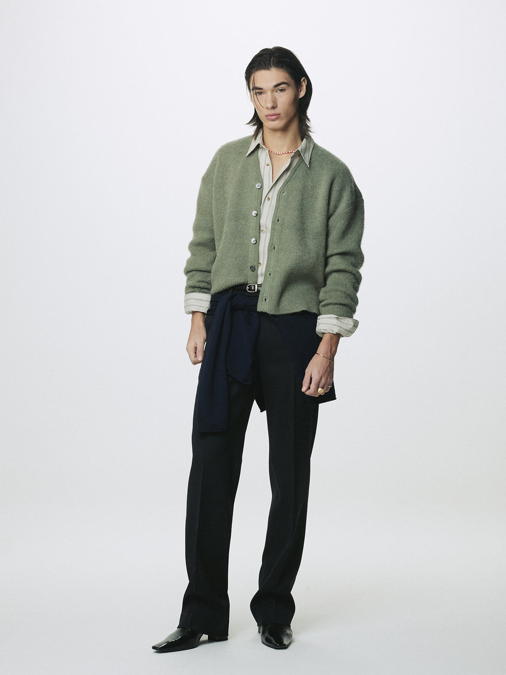 WOOL TAILORED STRAIGHT TROUSERS_ MIDNIGHT