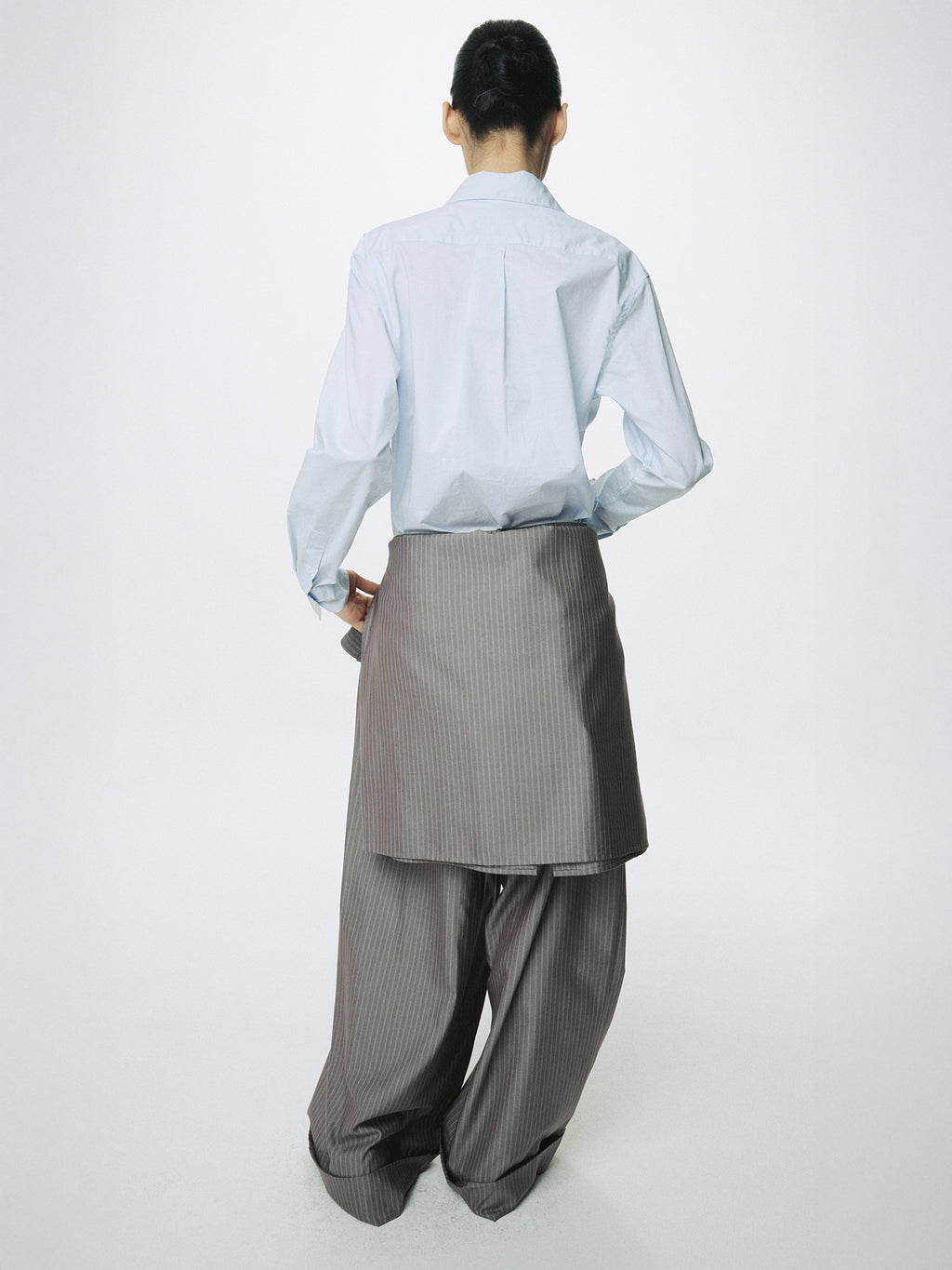 (W) COTTON HIGH-DENSITY SHIRT_ SKY BLUE