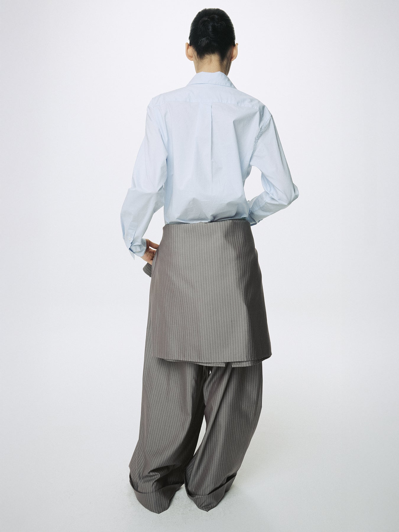 (W) COTTON HIGH-DENSITY SHIRT_ SKY BLUE