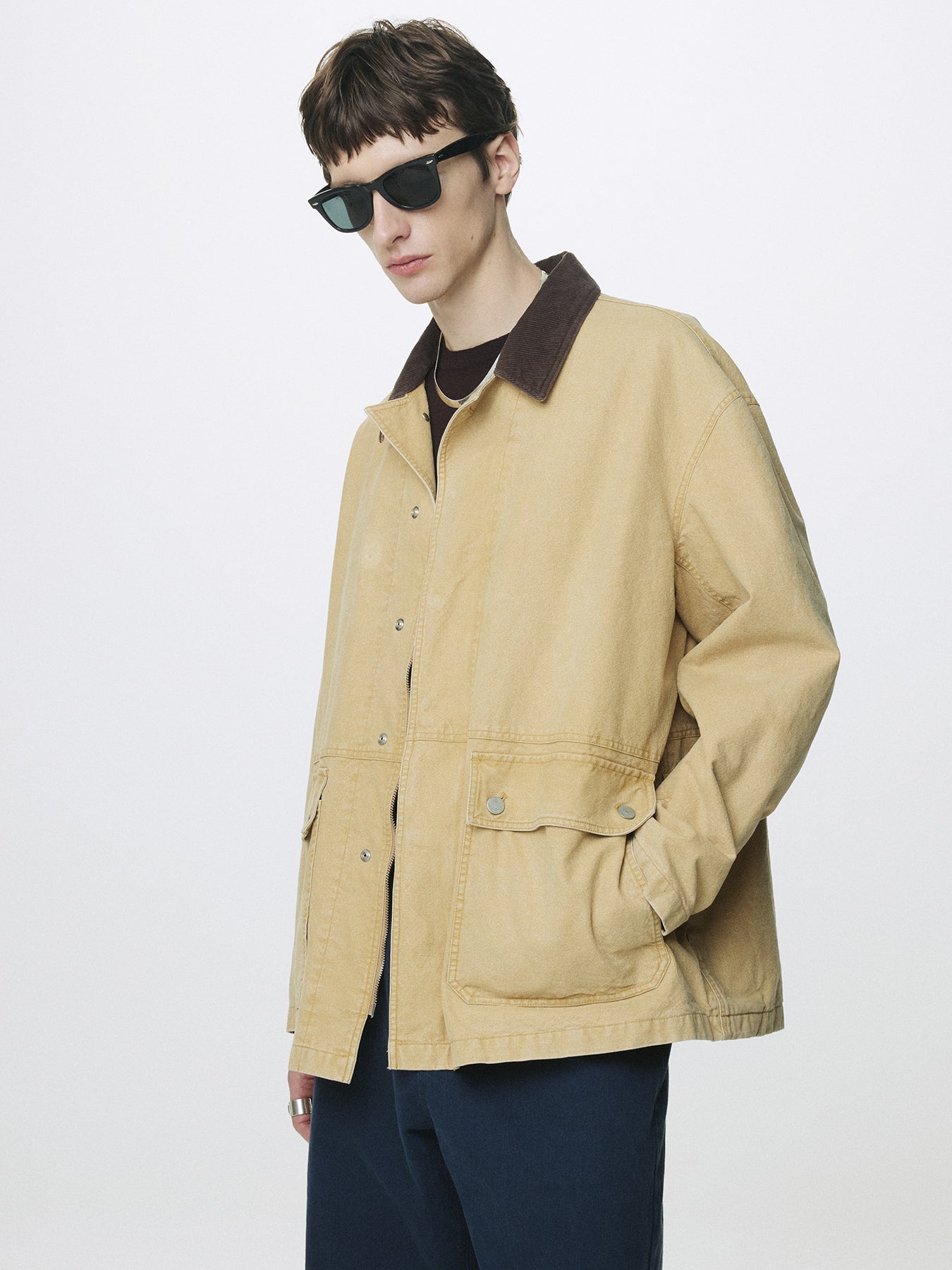 GARMENT WASHED BARN JACKET_ FADED BEIGE