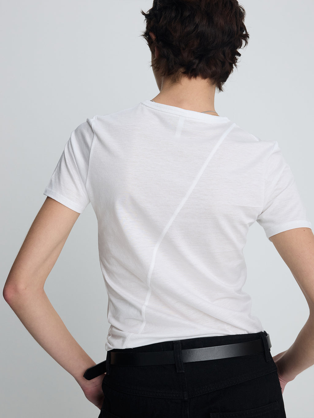(W) TENCEL SHORT SLEEVE T-SHIRT_ OFF WHITE