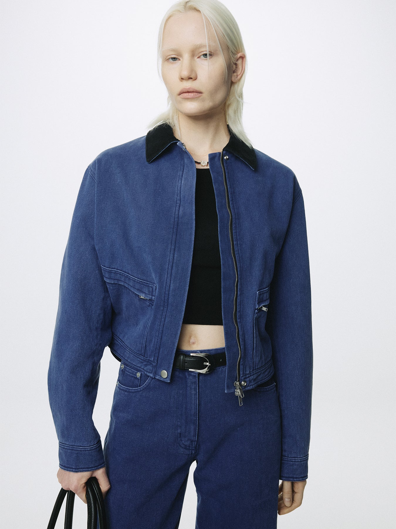 (W) WASHED COTTON STRAIGHT PANTS_ WASHED BLUE