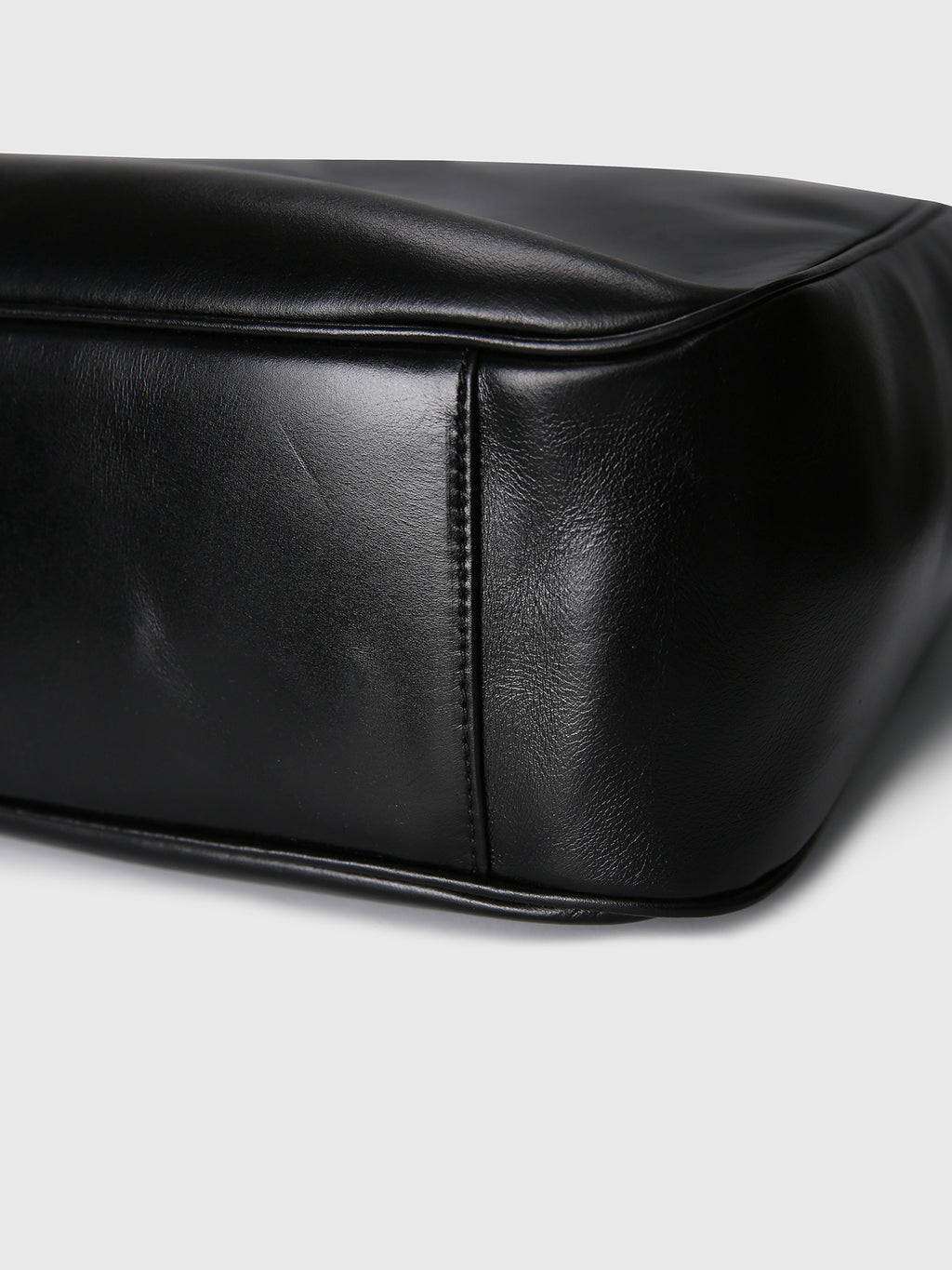 (W) OIL PULL UP LEATHER HOBO BAG_ BLACK
