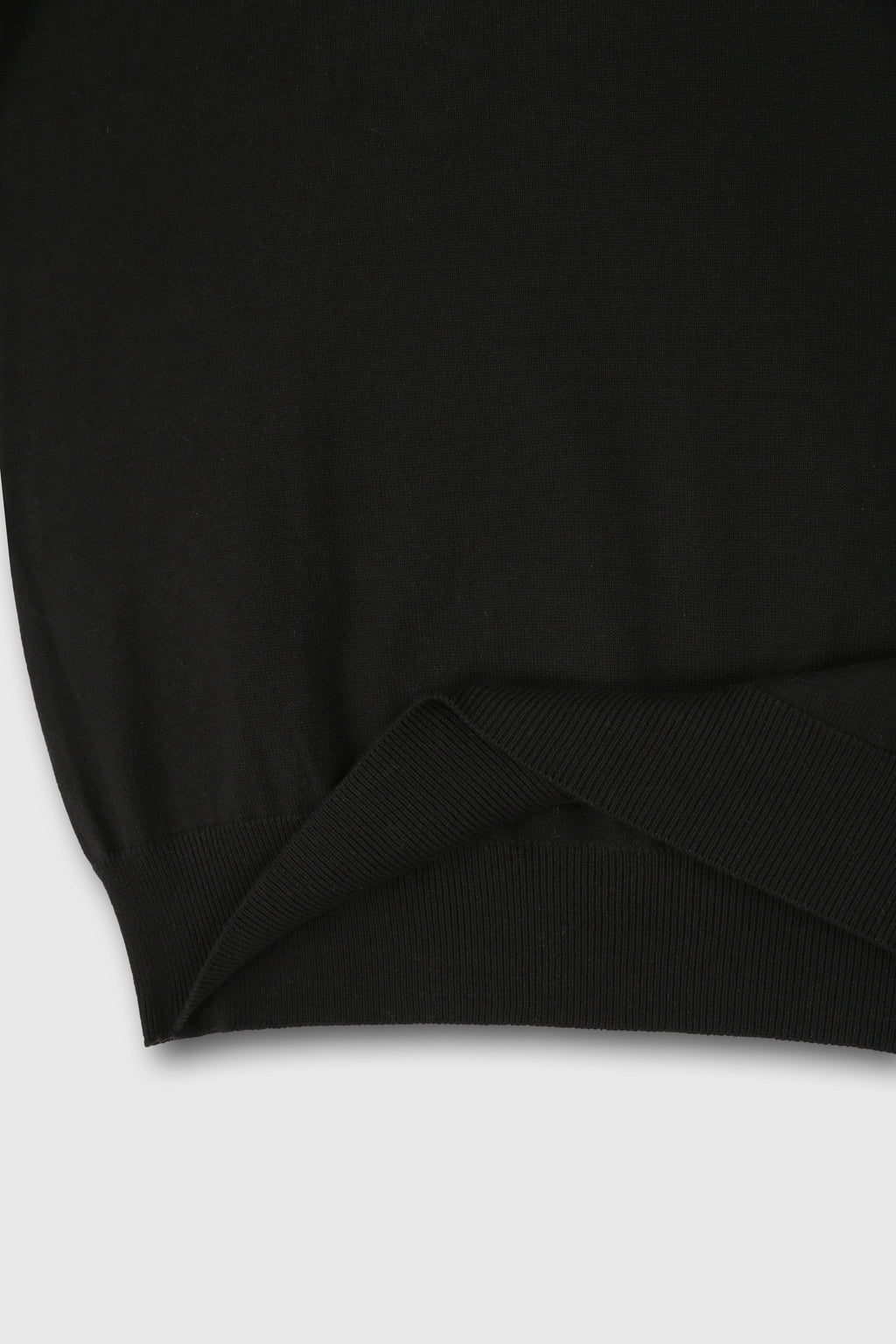High Count Whole Garment Saddle Neck Knit_ Black