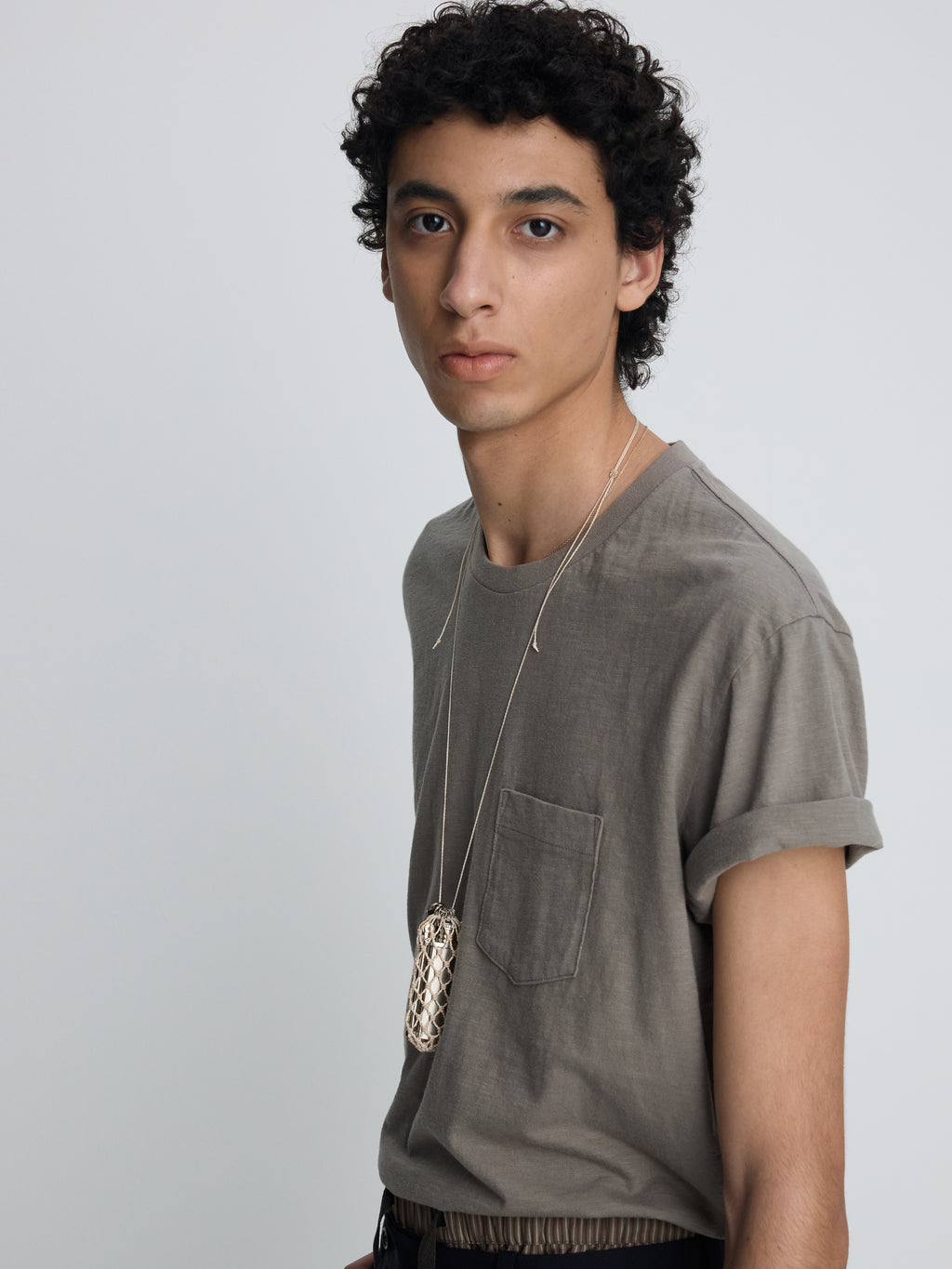SOFT SLUB JERSEY POCKET T-SHIRT_ OLIVE GREY