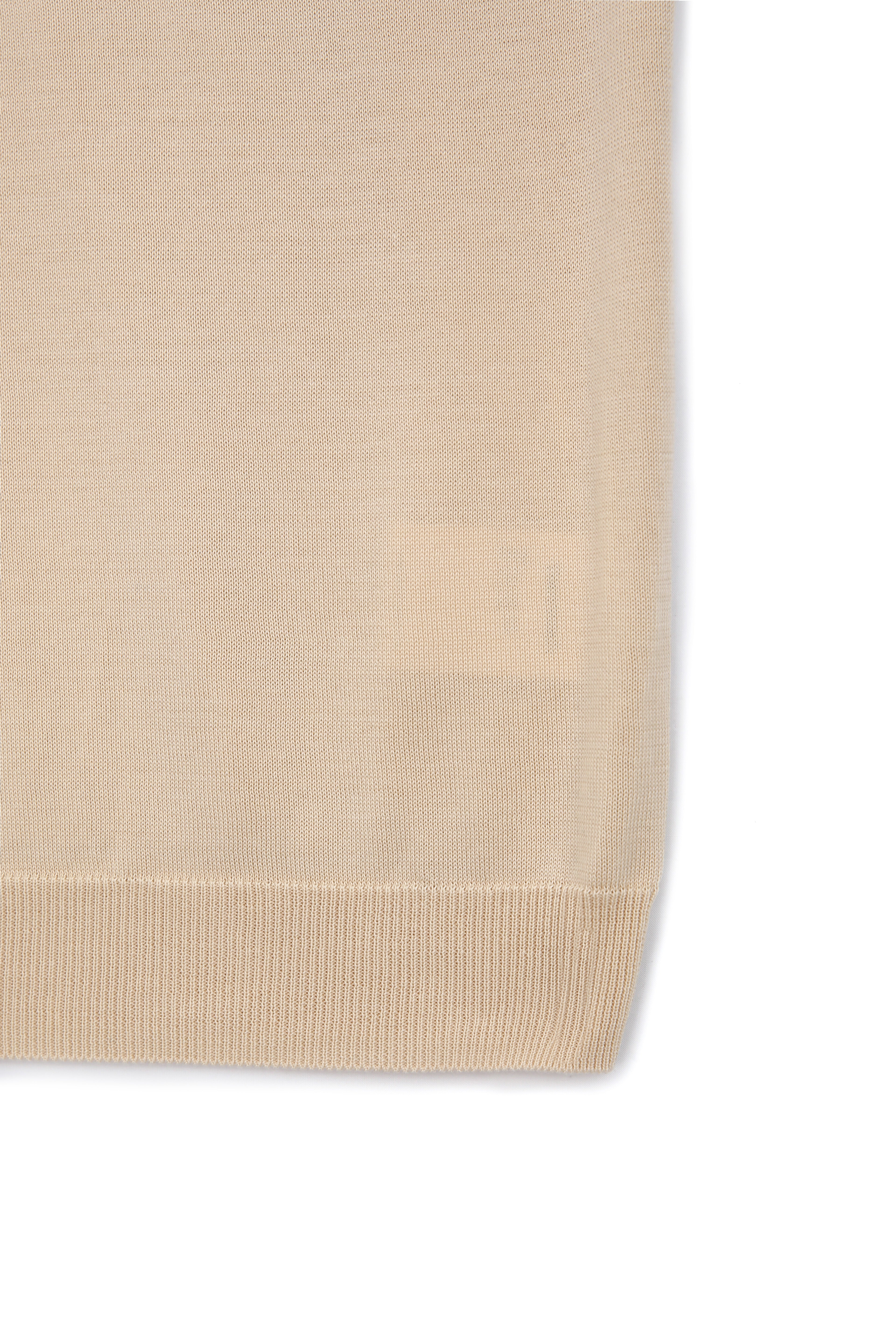 Silk Tencel High Guage Polo Knit_ Royal Beige