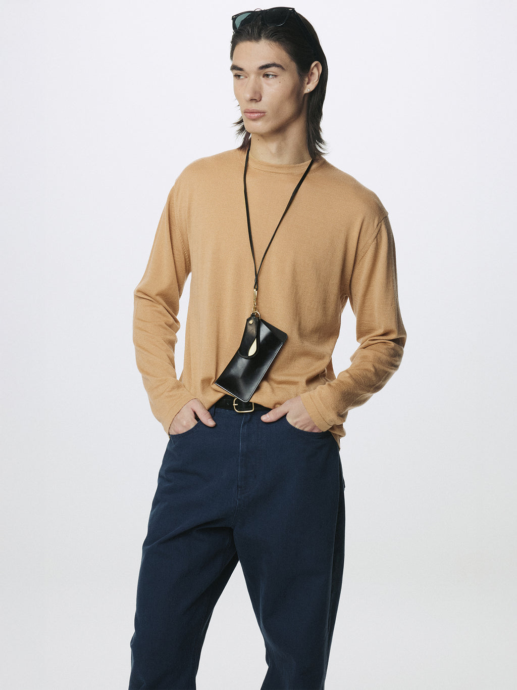 FEATHER-WEIGHT WOOL LONGSLEEVE KNIT_ CUSTARD BEIGE