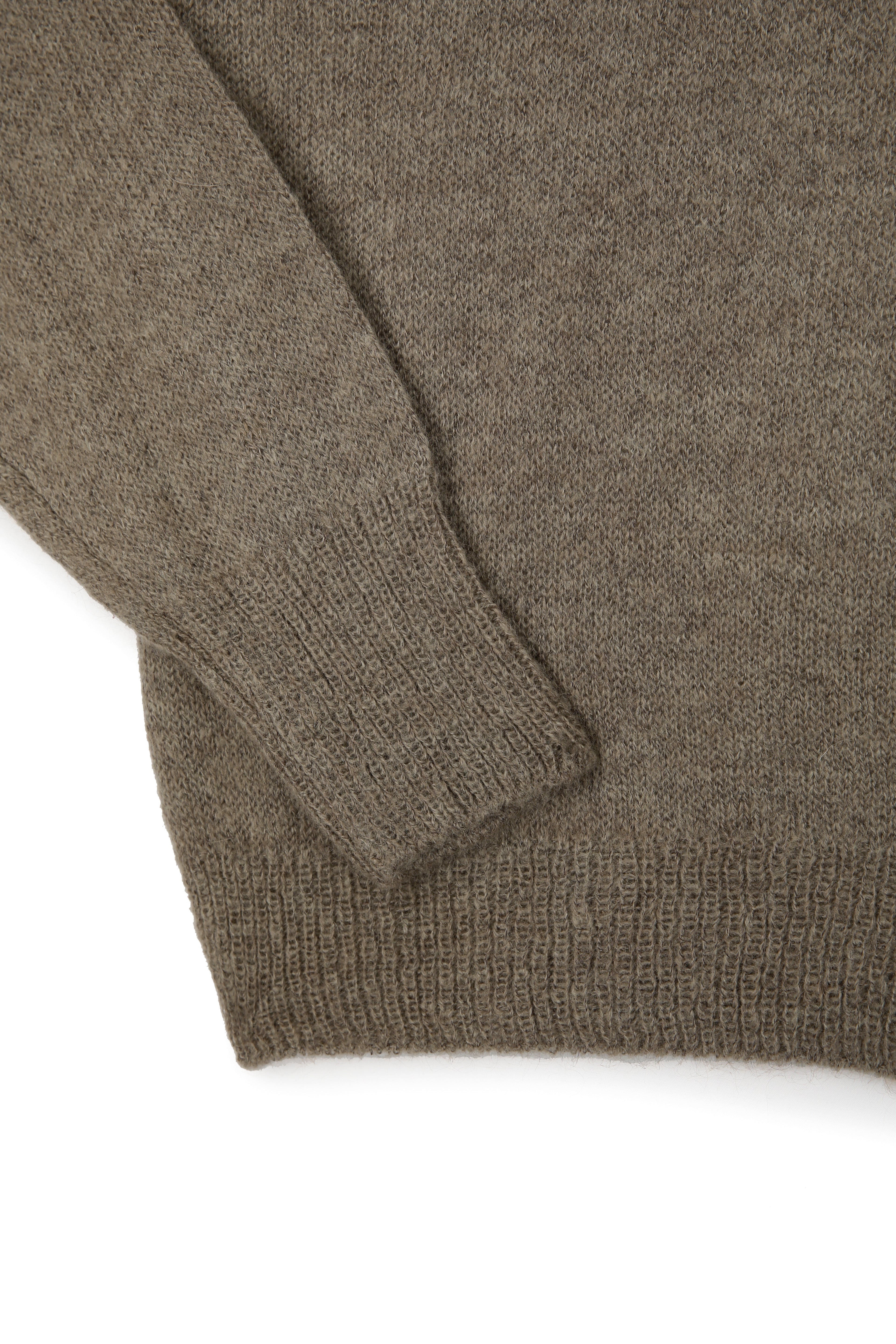 Italian Fabric Brushed Mohair Polo knit_ Mocha Brown