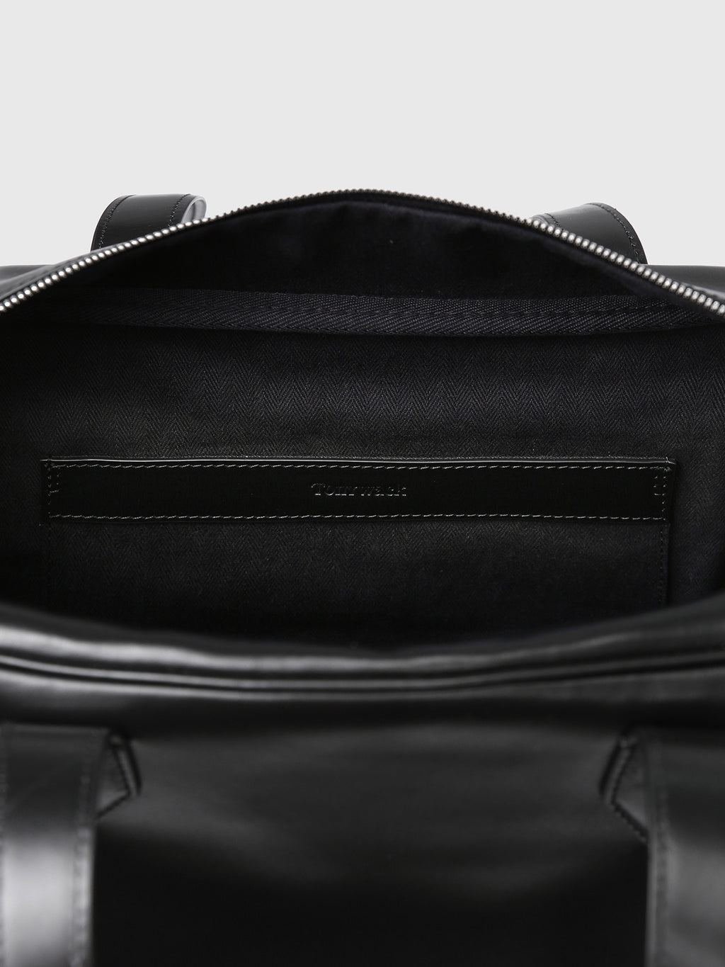 SOFT LEATHER SQUARE VALISE BAG_ BLACK