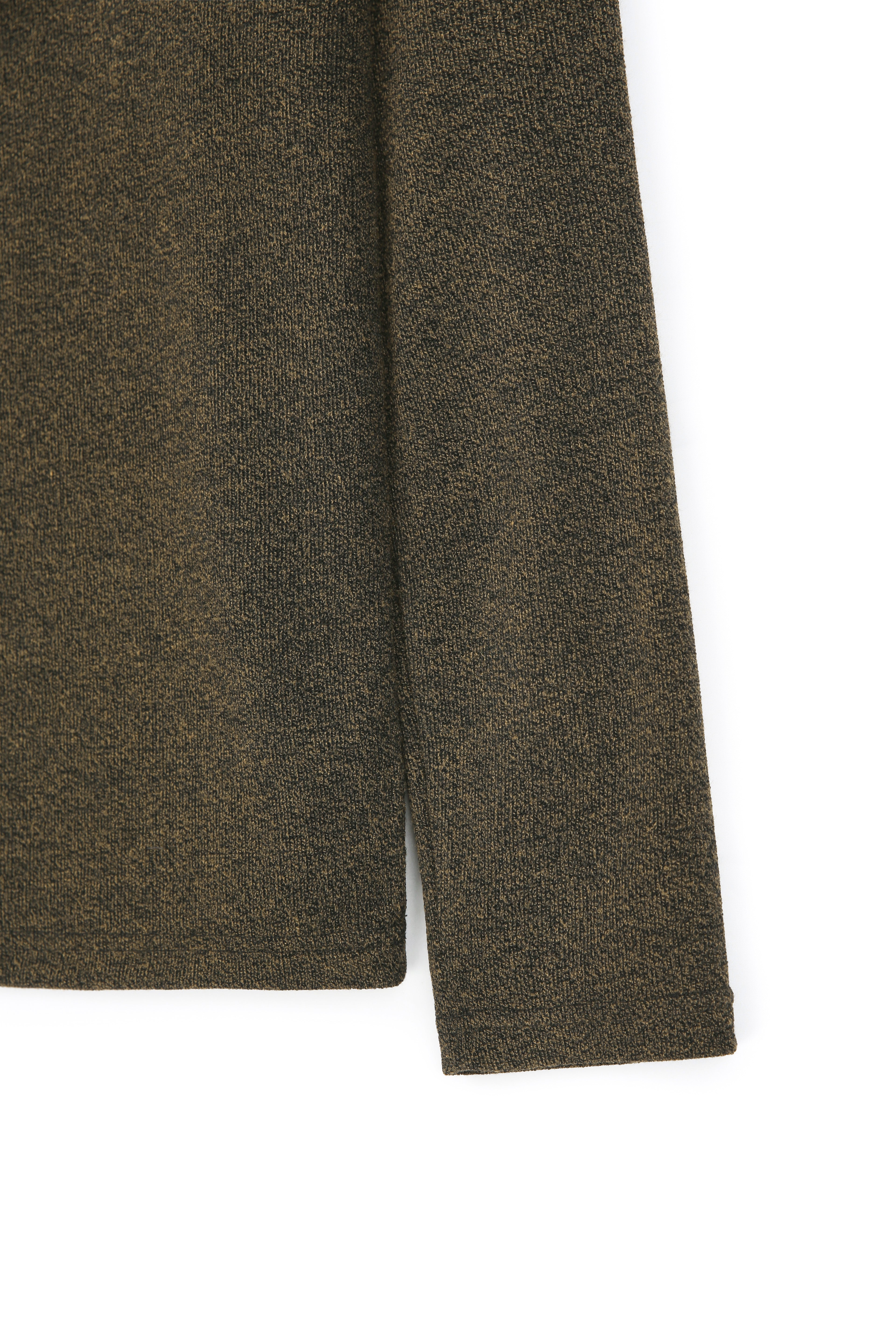 Twist-melange Long Sleeve Knit_ Melange Loden