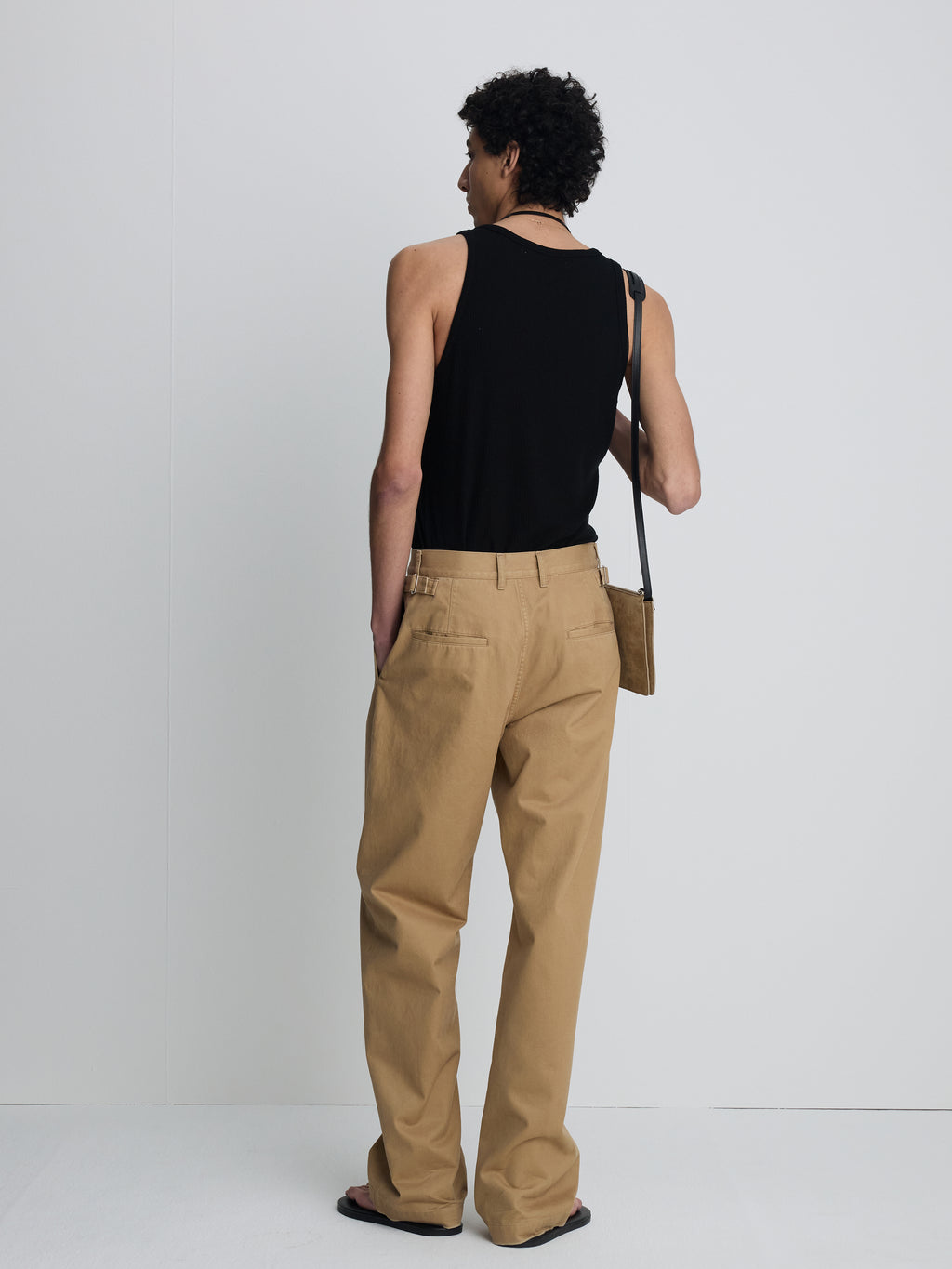 SILK LYOCELL RIB TANK TOP (JAPANESE FABRIC)_ BLACK