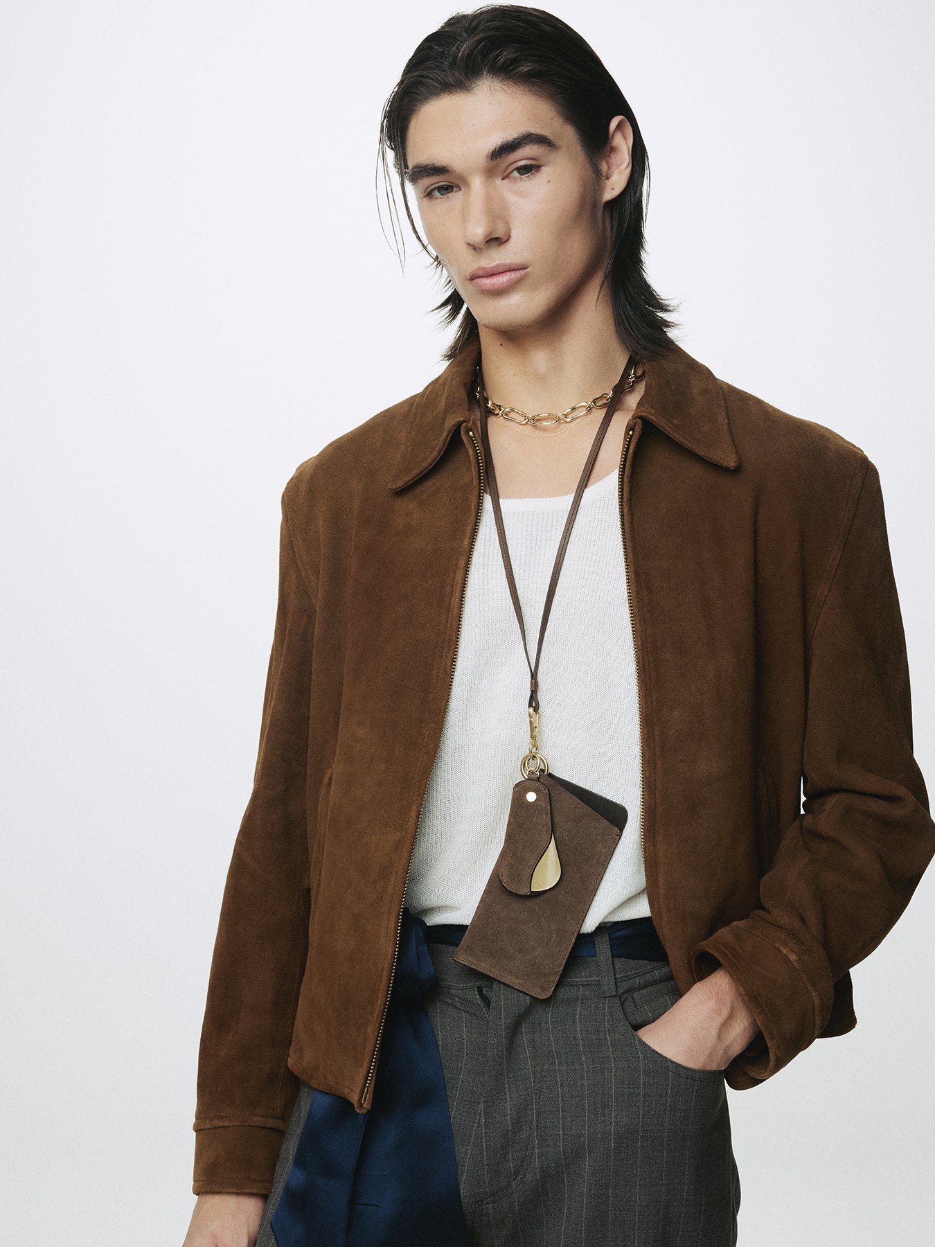 SUEDE ESSENTIAL STRAP_ TOBACCO