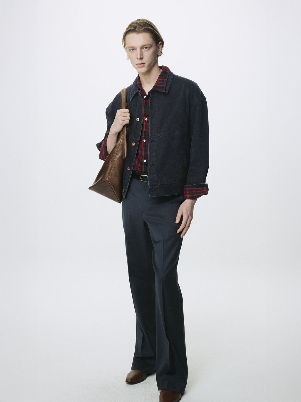 RELAXED DENIM BLOUSON JACKET_ FADED BLACK