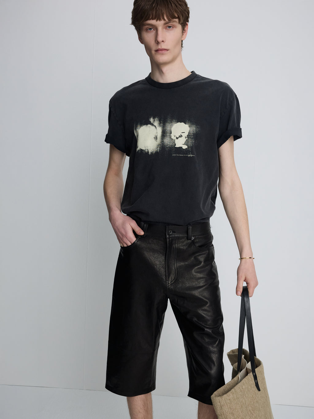 GARMENT DYED PROFILED T-SHIRT_ FADED BLACK