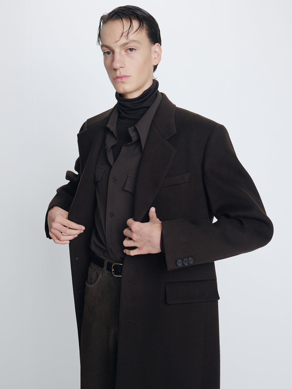 LEATHER CLASSIC BELT_ GOLD/BLACK