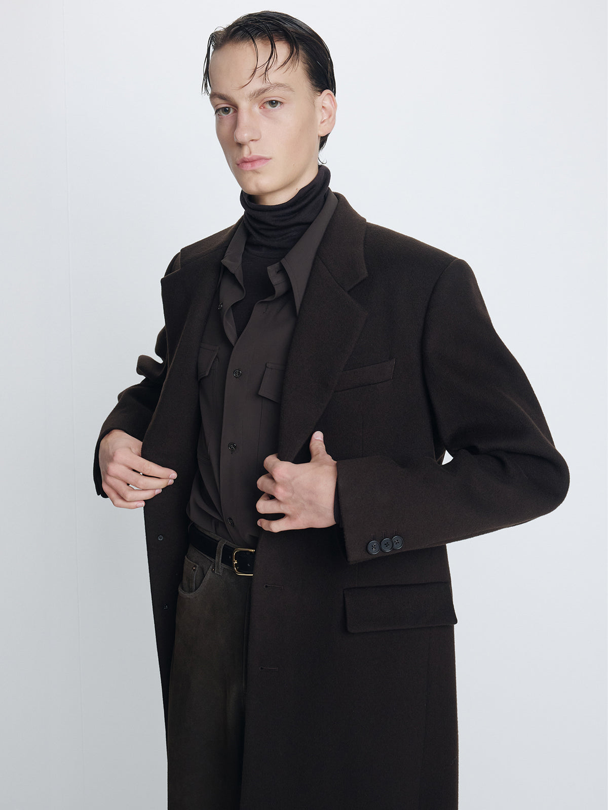 LEATHER CLASSIC BELT_ GOLD/BLACK