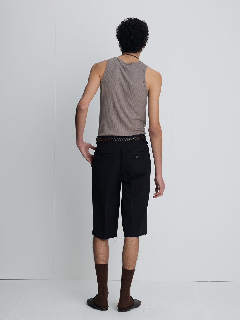 SILK LYOCELL RIB TANK TOP (JAPANESE FABRIC)_ TAUPE