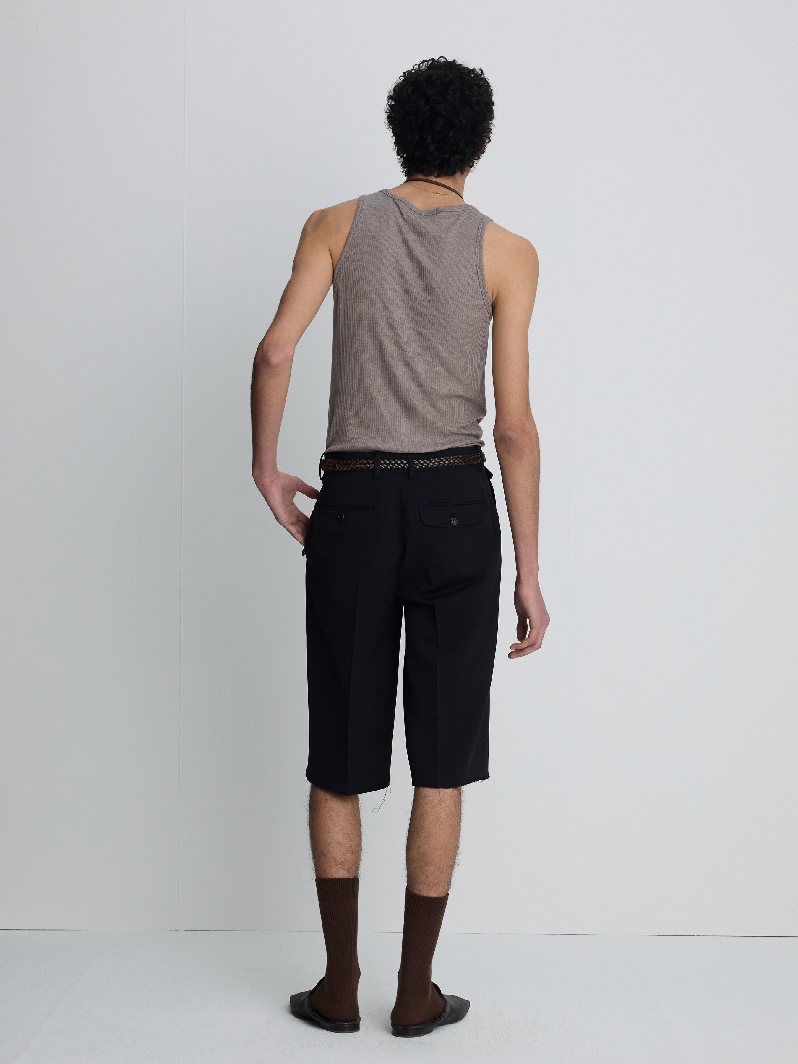 SILK LYOCELL RIB TANK TOP (JAPANESE FABRIC)_ TAUPE