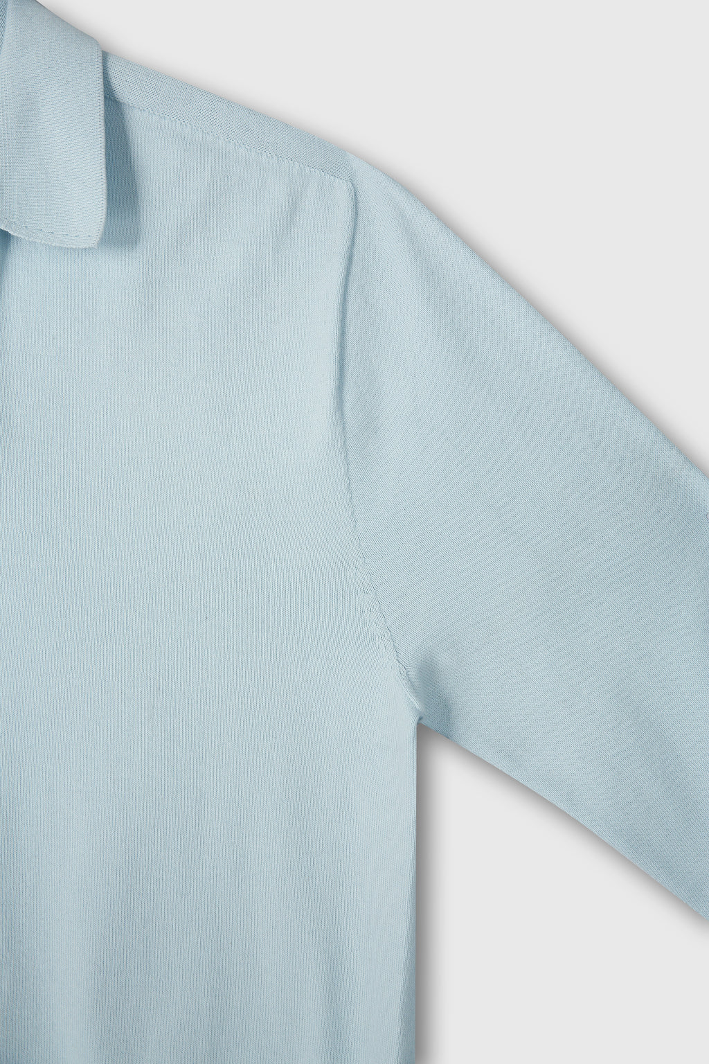 High Count Whole Garment Saddle Neck Knit_ Baby Blue