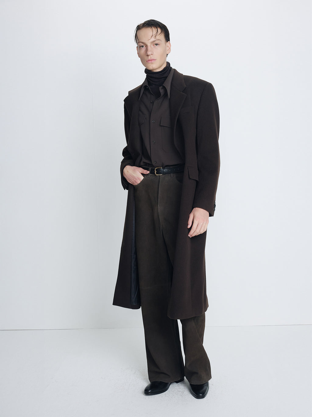 LEATHER CLASSIC BELT_ GOLD/BLACK