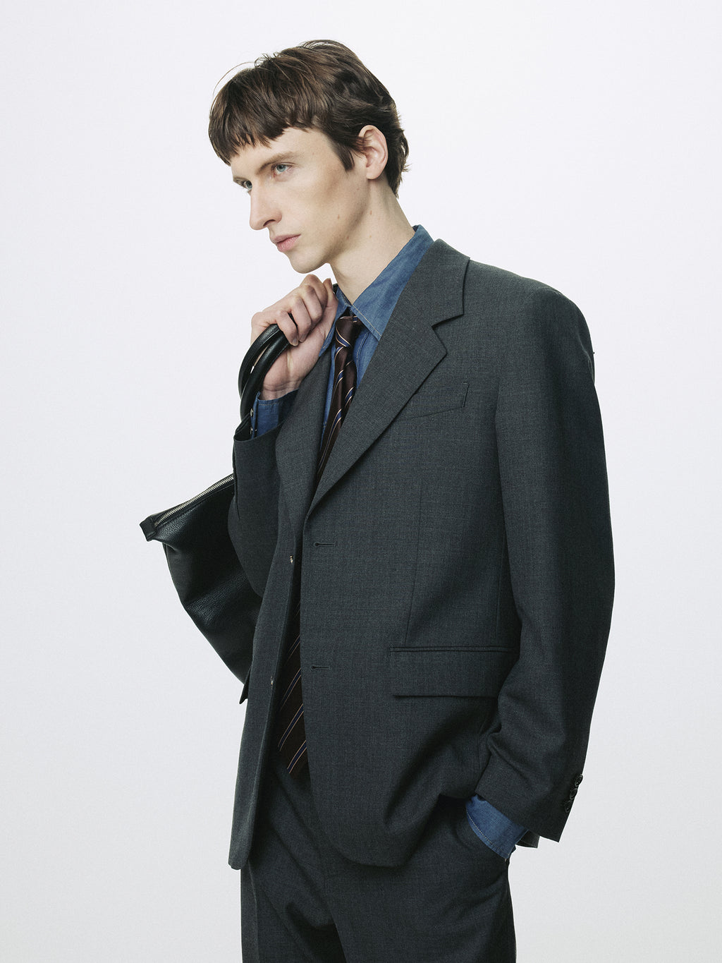 SIGNATURE TAILORED BLAZER_ GREY