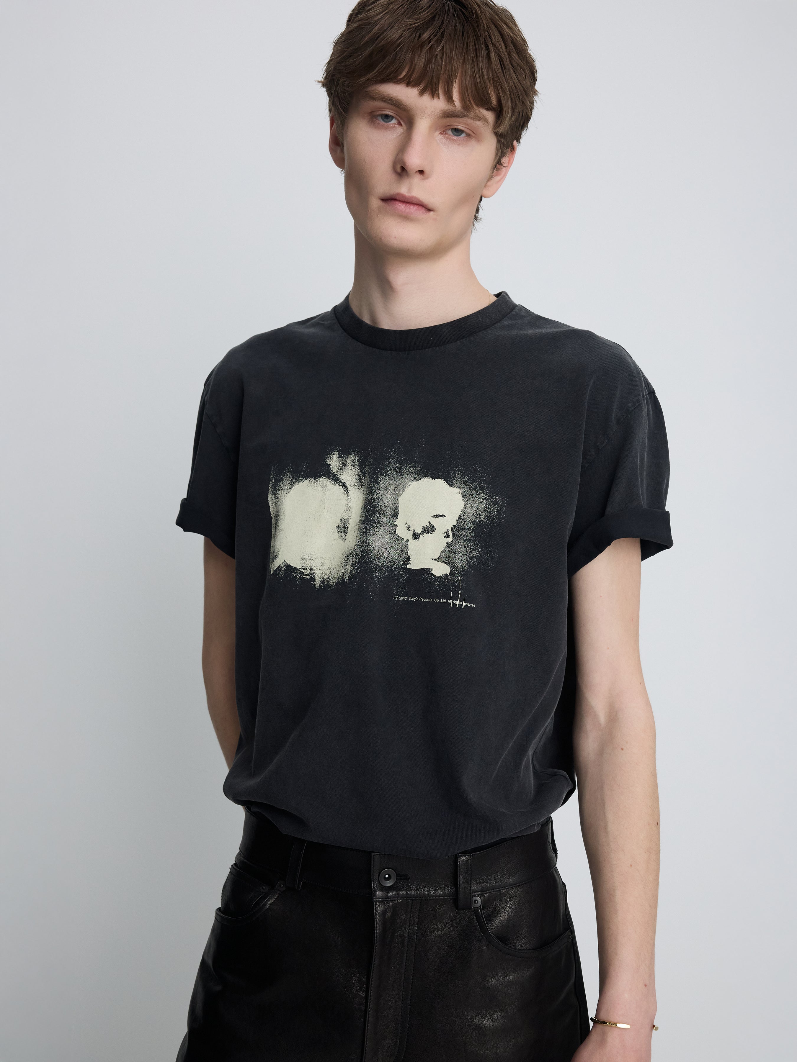 GARMENT DYED PROFILED T-SHIRT_ FADED BLACK