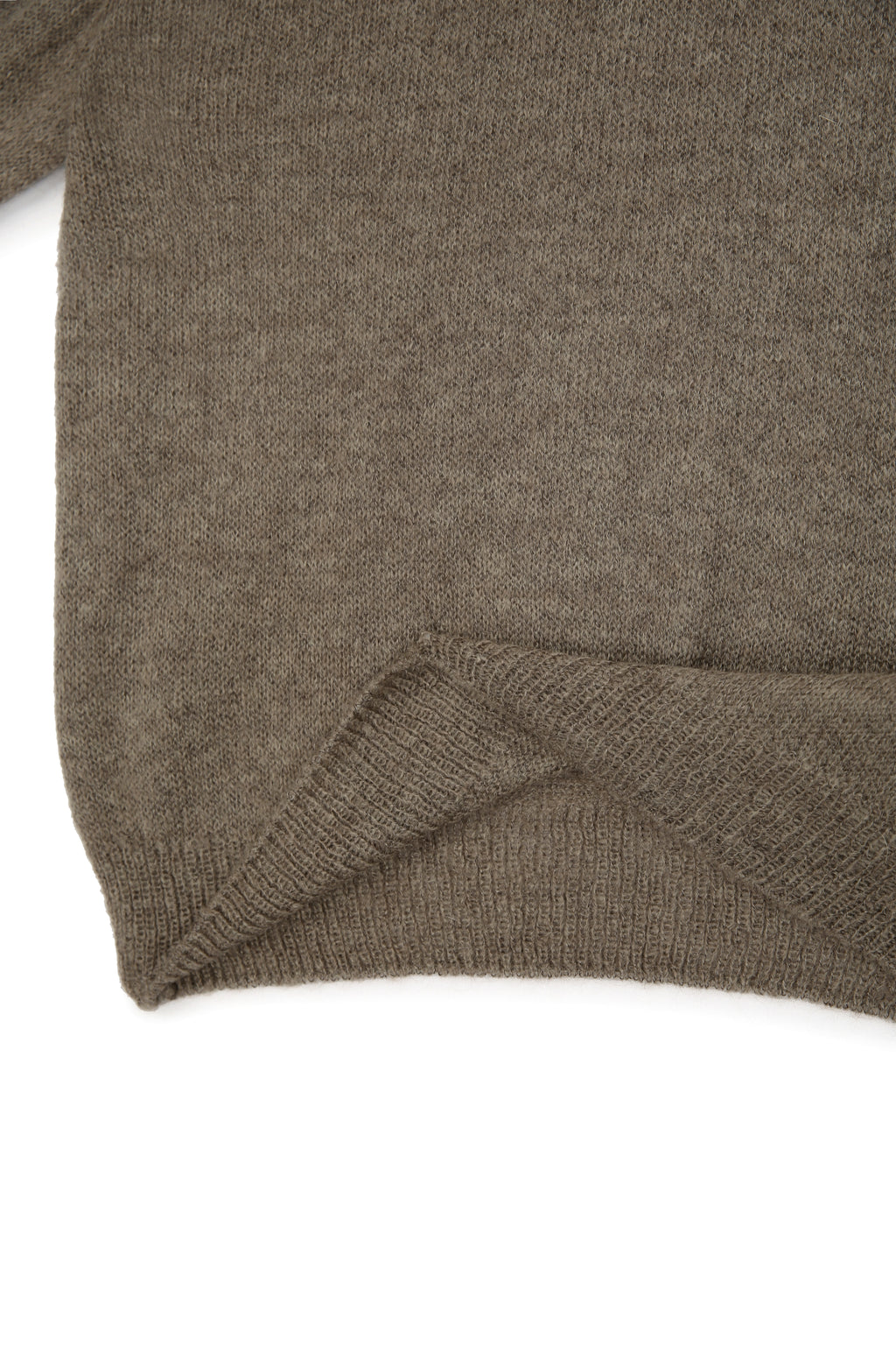 Italian Fabric Brushed Mohair Polo knit_ Mocha Brown