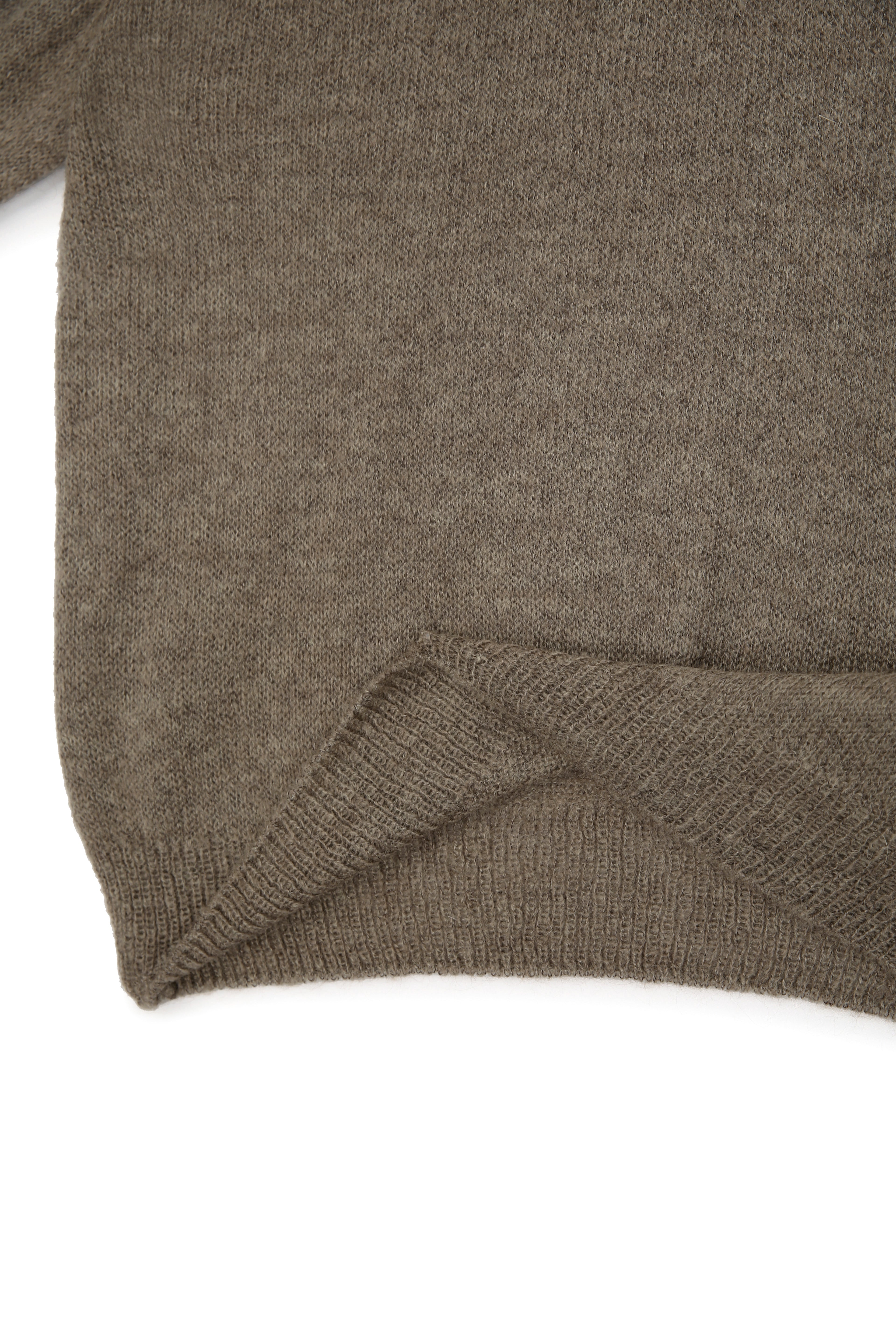 Italian Fabric Brushed Mohair Polo knit_ Mocha Brown