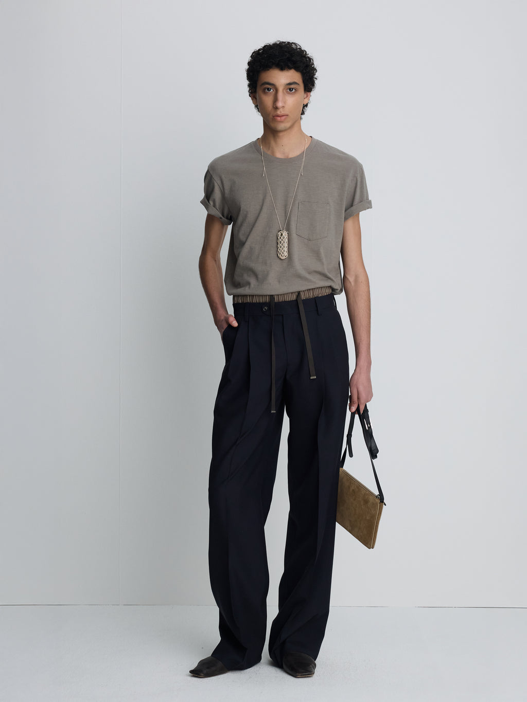 SOFT SLUB JERSEY POCKET T-SHIRT_ OLIVE GREY
